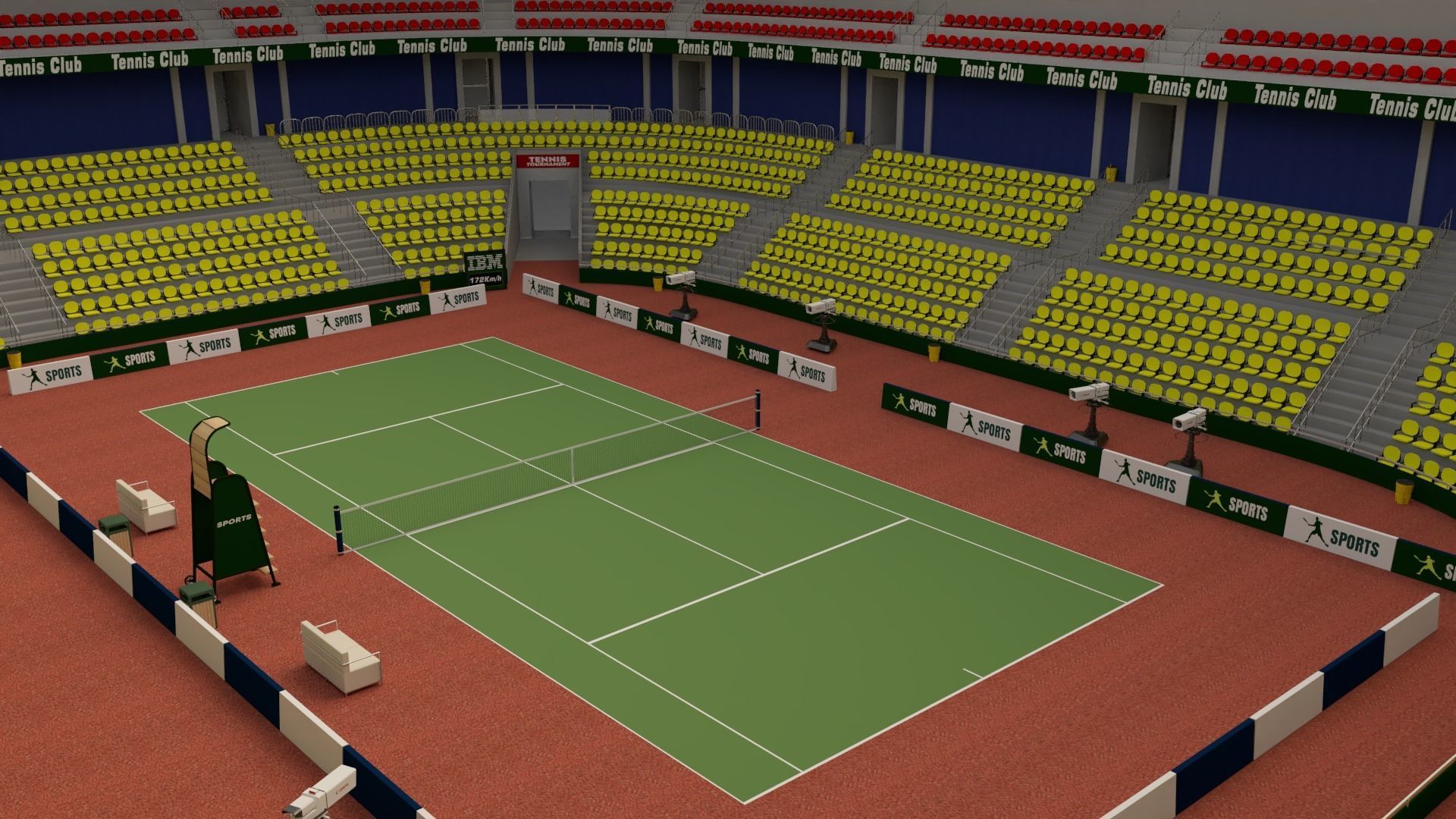 Tennis Stadium 3D model_6