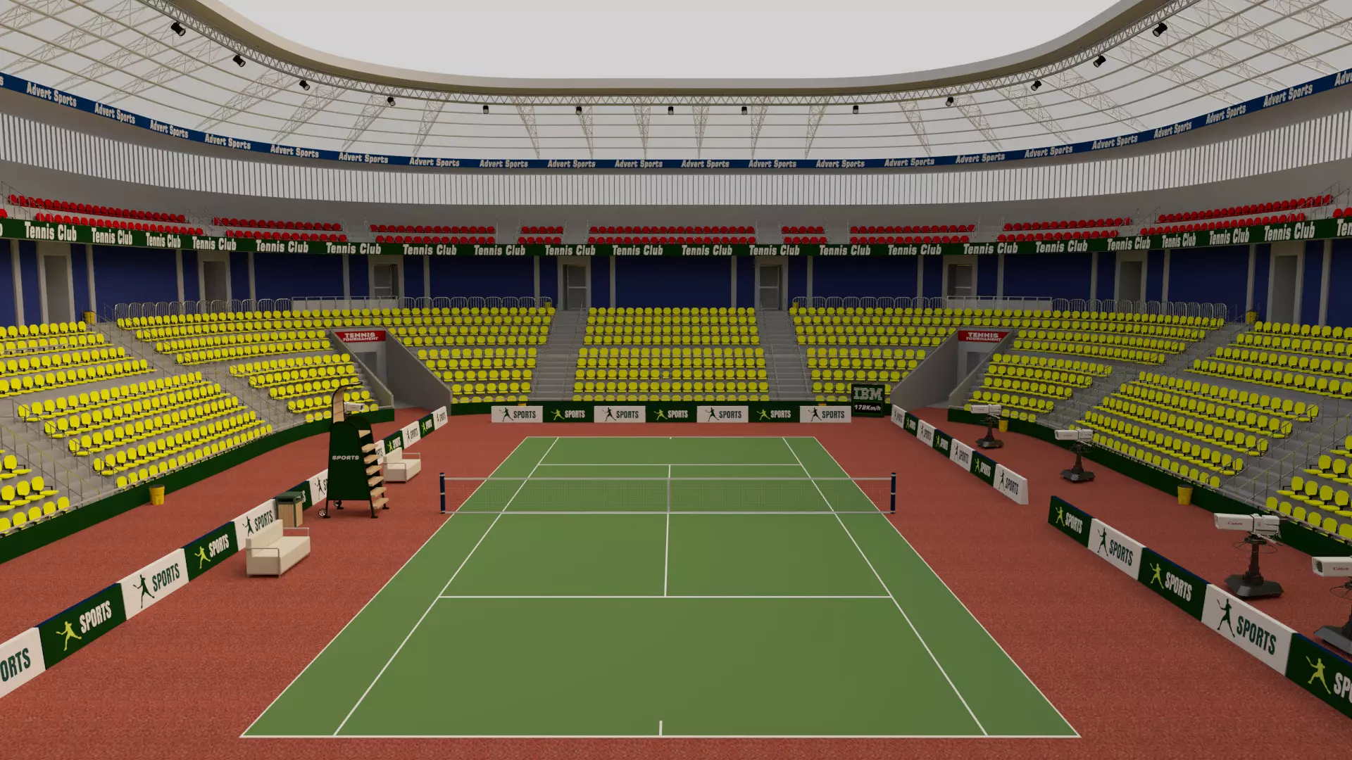 Tennis Stadium 3D model_0