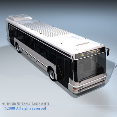 Intercity bus 3D model_2