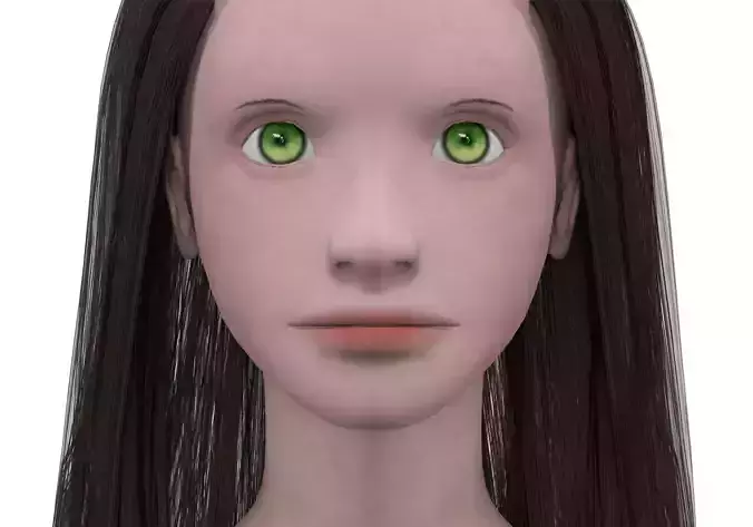 Girl with dark brown hair