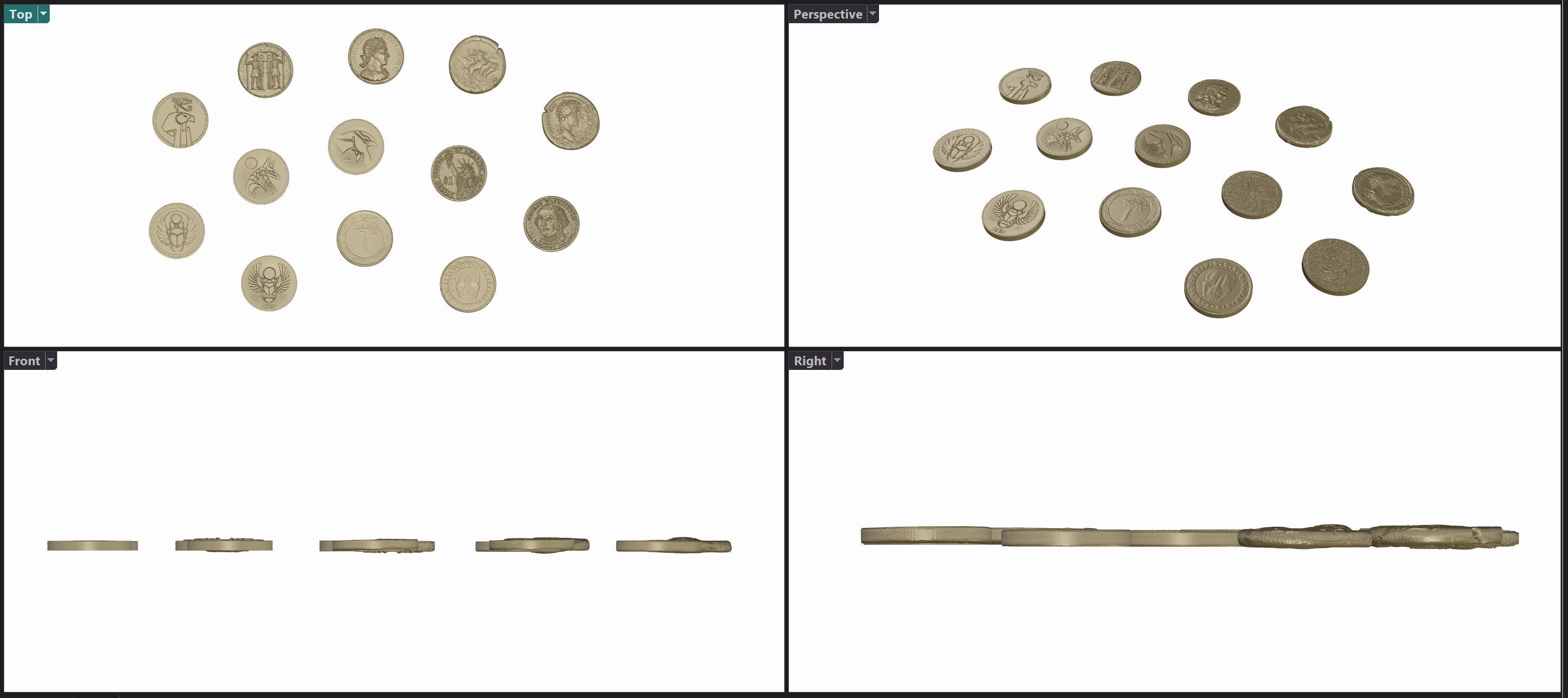Ancient Coins Printable 3D model 3D printable | CGTrader