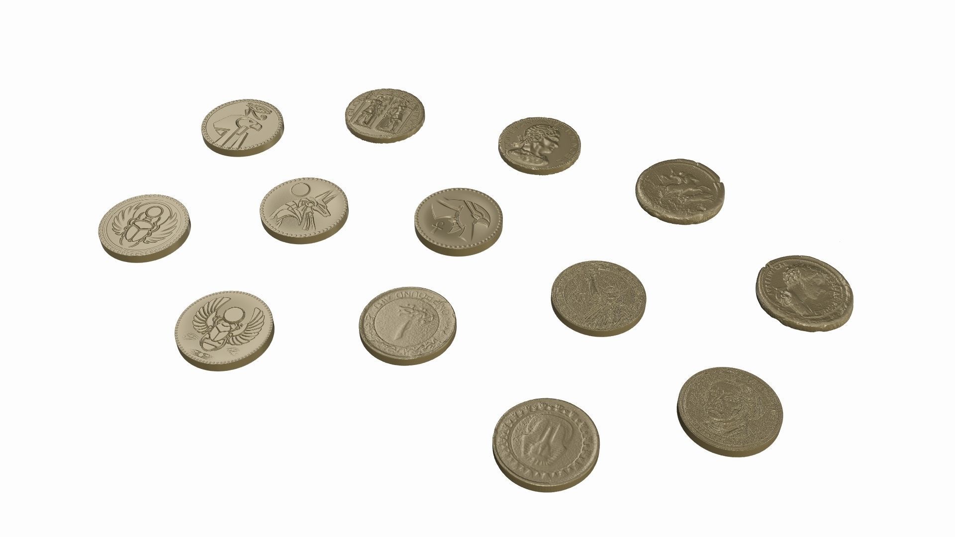 Ancient Coins Printable 3D model 3D printable | CGTrader