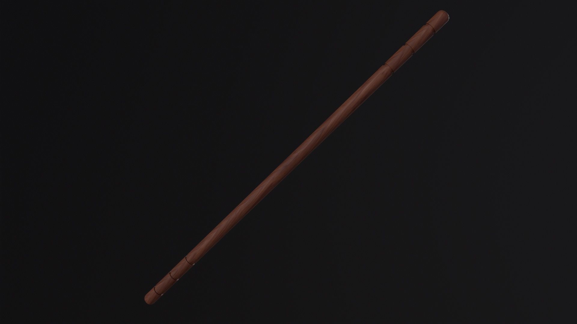 Martial Arts Stick Weapon Low-poly 3D model_4
