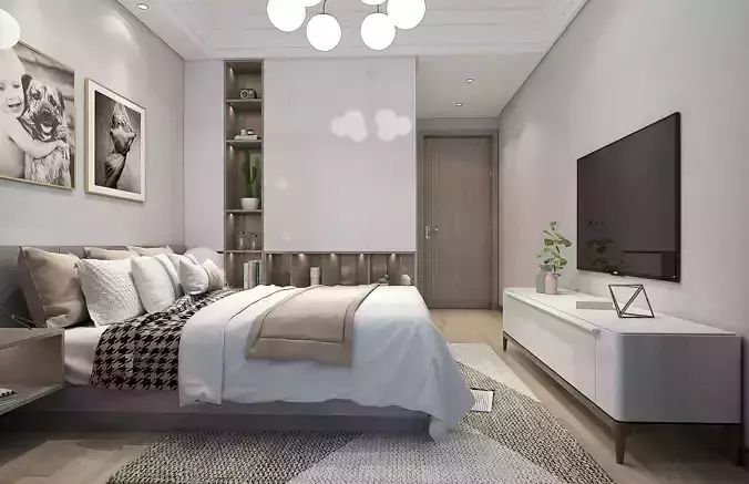 Home Modern bedroom decoration villa