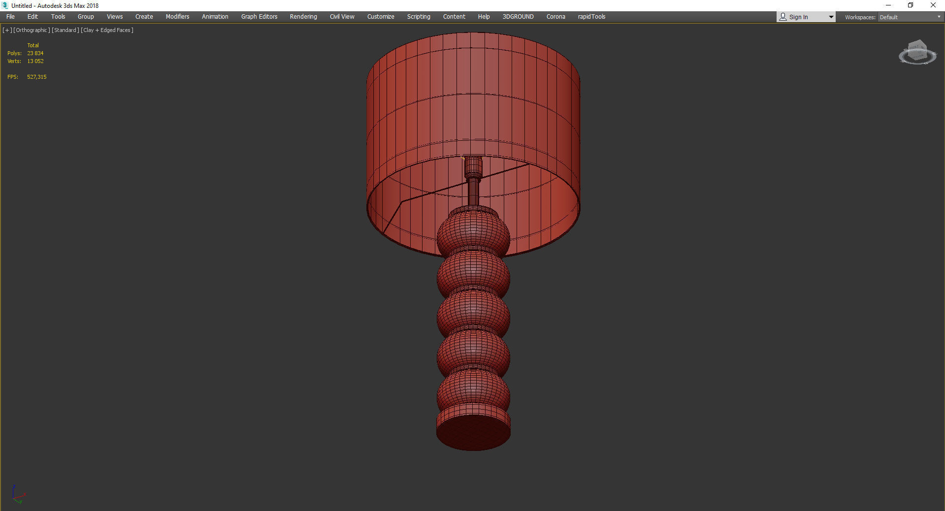 Currey and Co Luko Table Lamp Low-poly 3D model_3