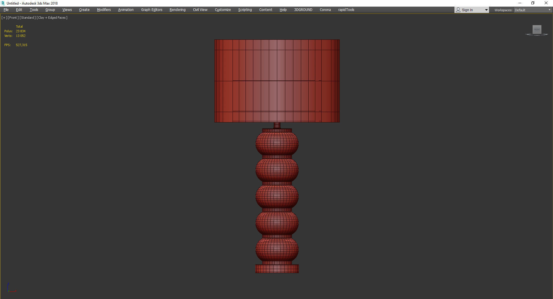 Currey and Co Luko Table Lamp Low-poly 3D model_2