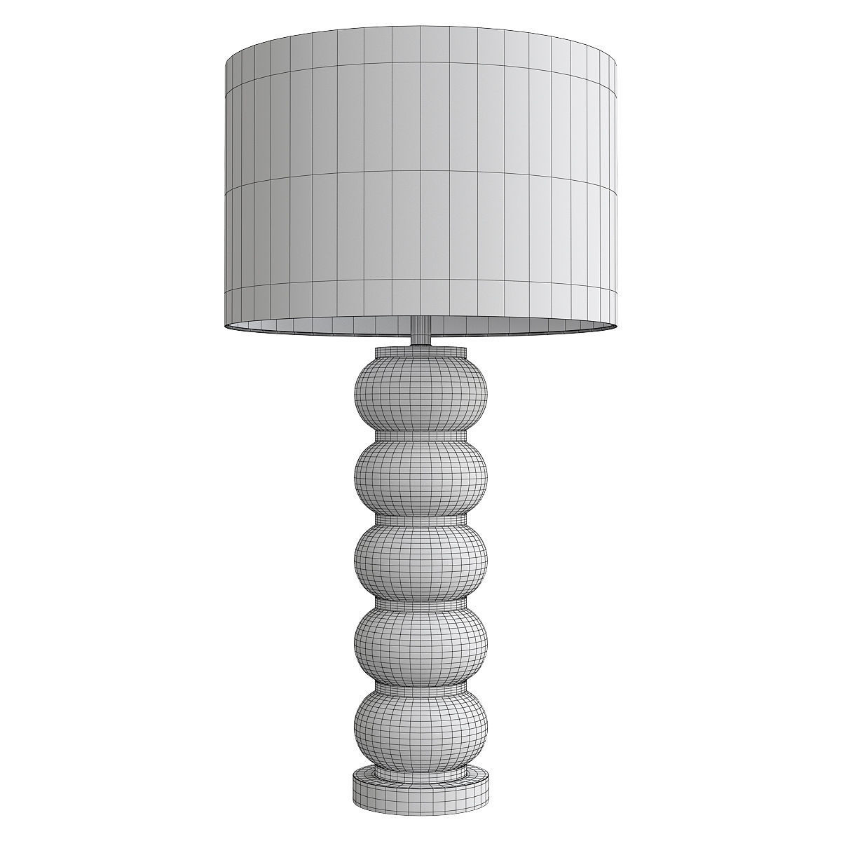 Currey and Co Luko Table Lamp Low-poly 3D model_1