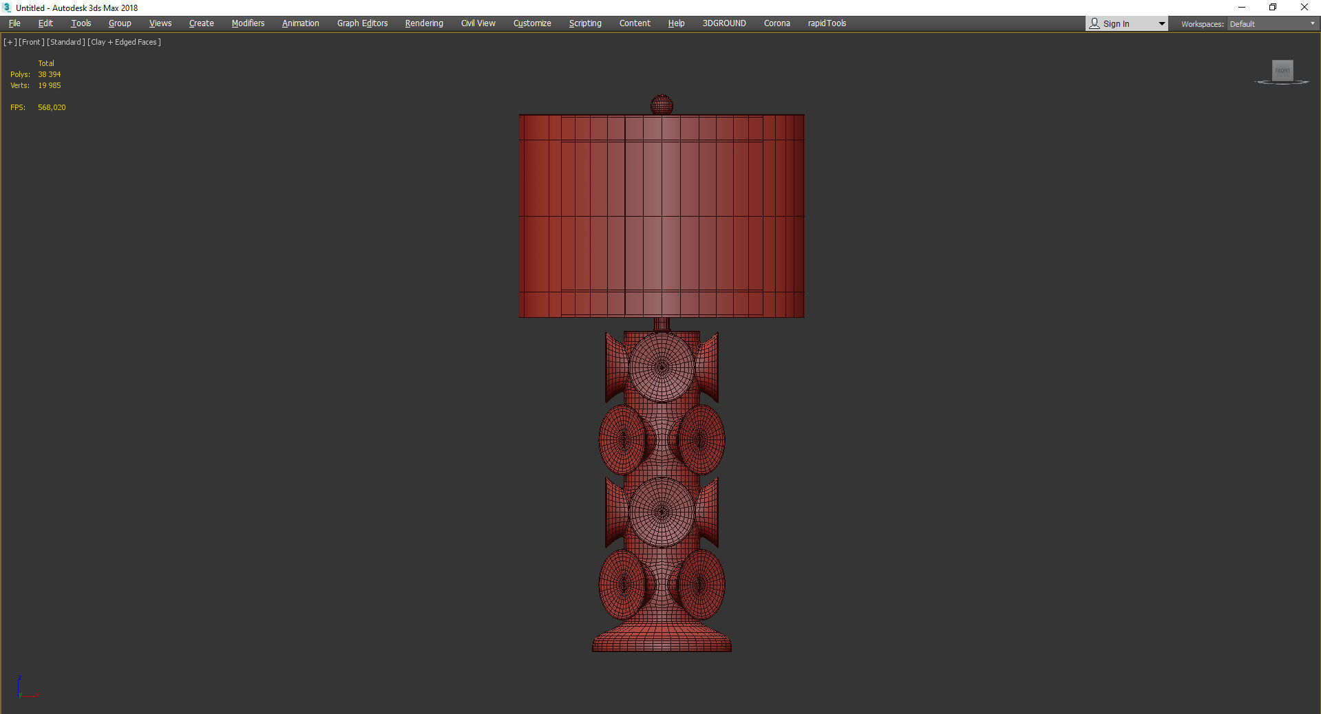 CURREY AND COMPANY TENTECOLO TABLE LAMP Low-poly 3D model_2