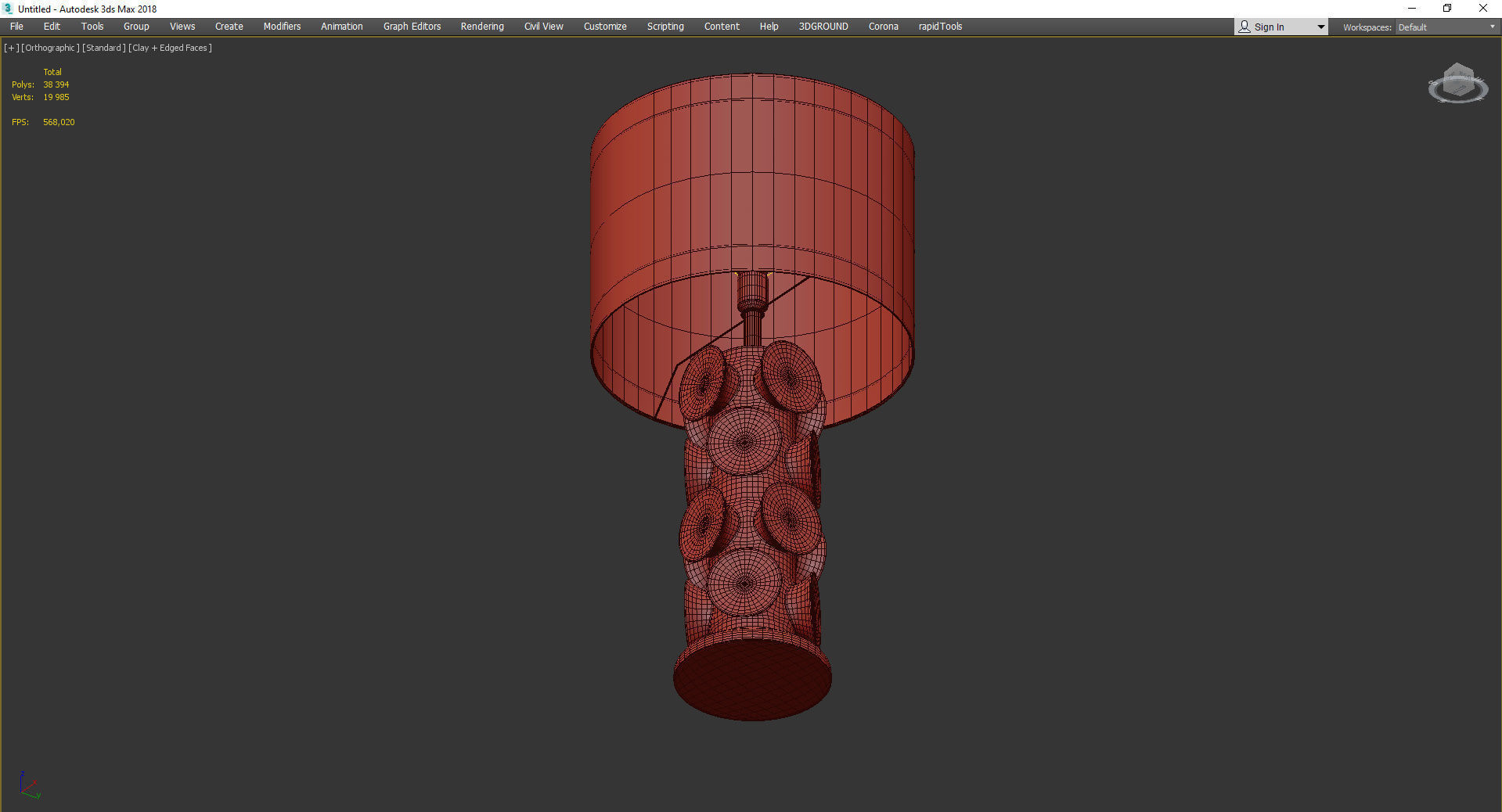 CURREY AND COMPANY TENTECOLO TABLE LAMP Low-poly 3D model_3