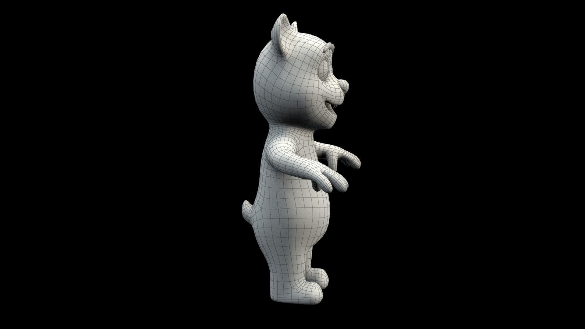 cartoon teddy bear Low-poly 3D model_12