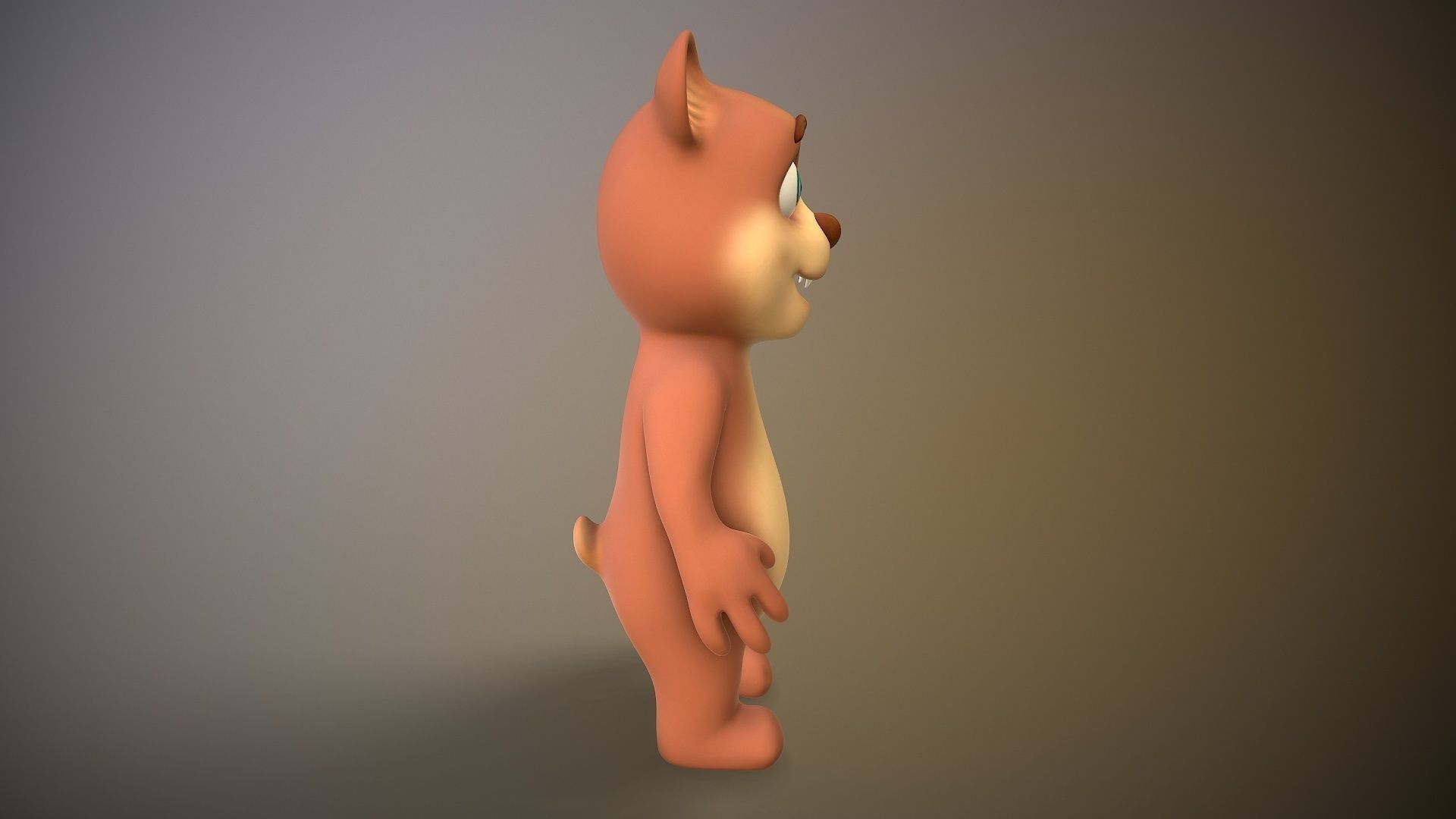 cartoon teddy bear Low-poly 3D model_4