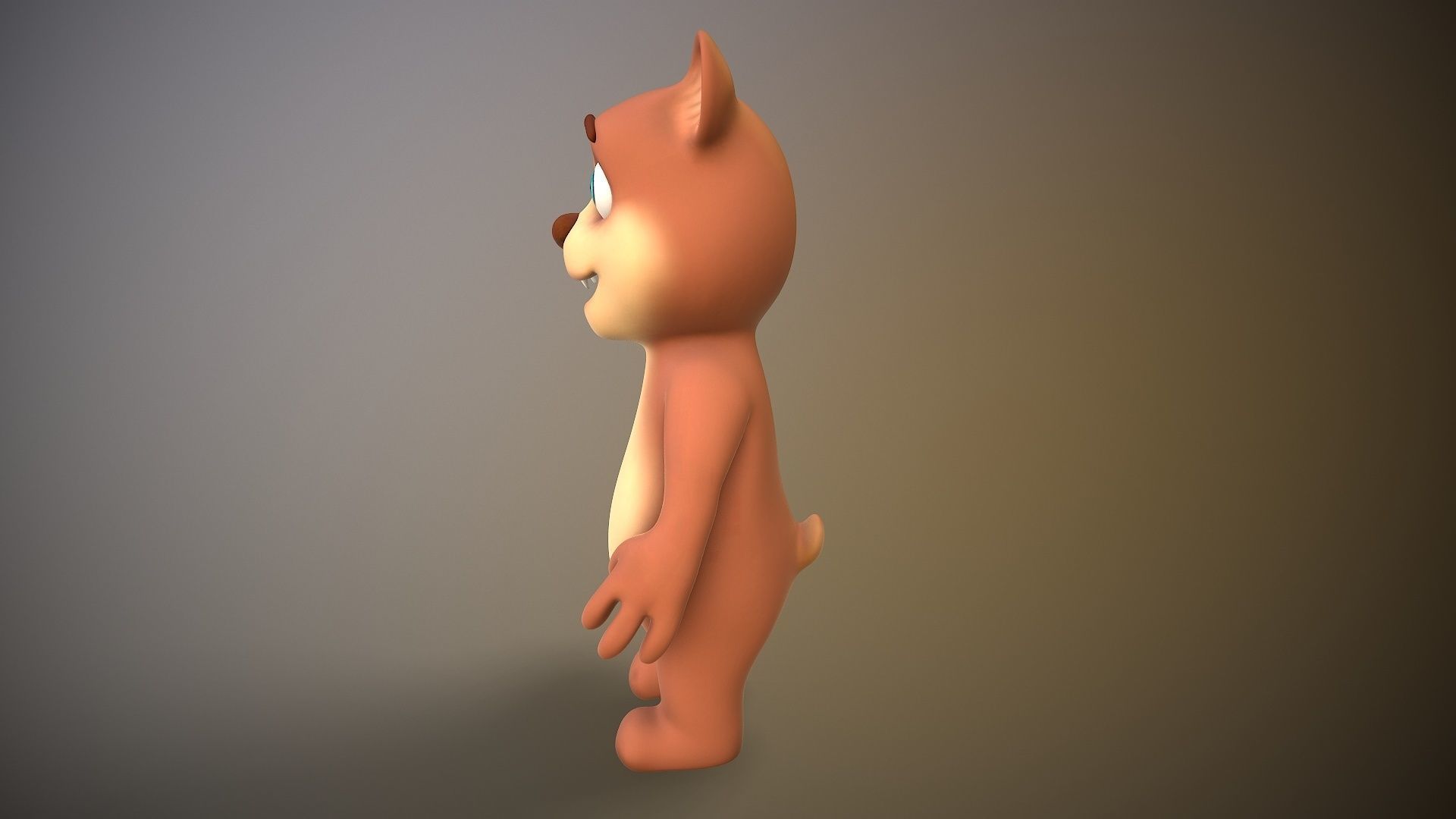 cartoon teddy bear Low-poly 3D model_7