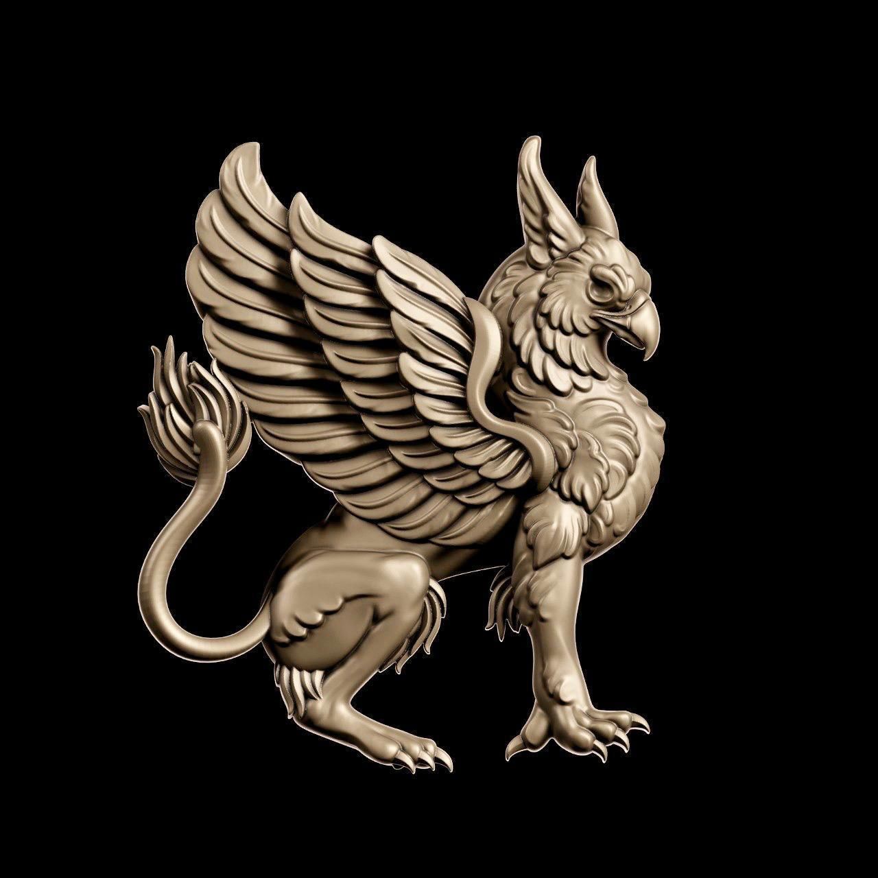 Pendant Griffin 3D print model_1