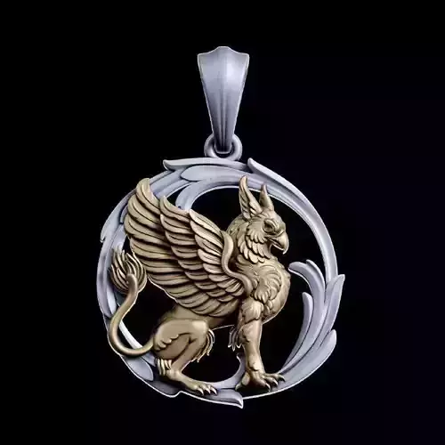 Pendant Griffin 3D print model Pendant Griffin 3D print model