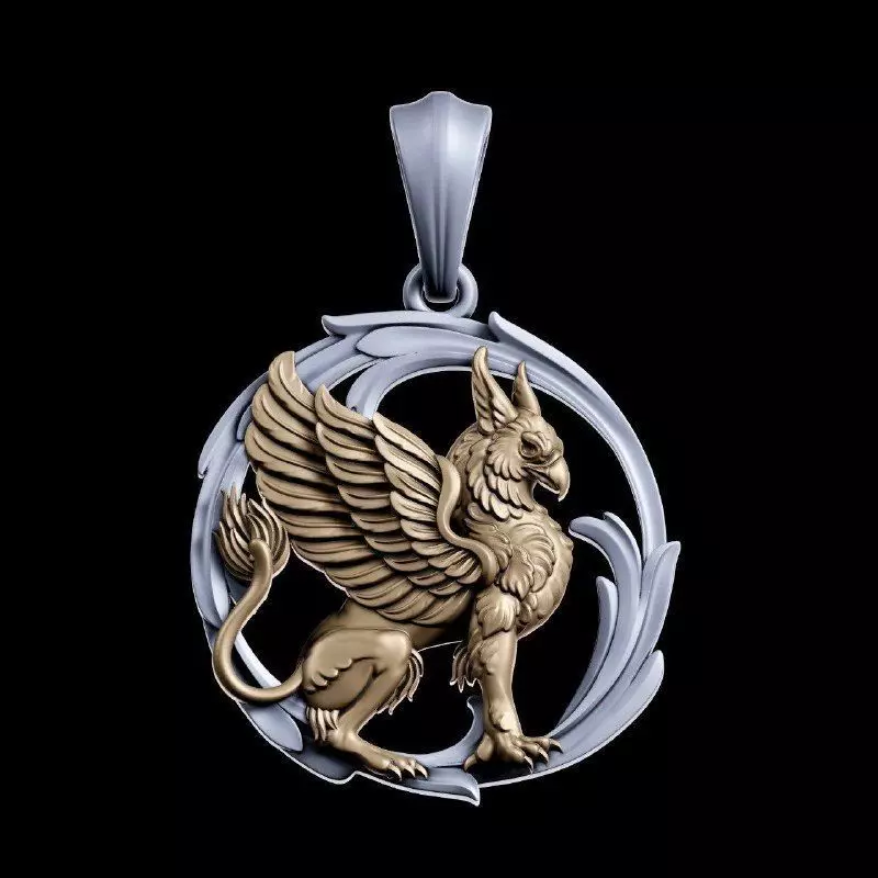 Pendant Griffin 3D print model_0