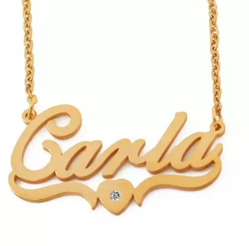 Carla Heart Name Necklace 3D print model