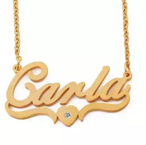 Carla Heart Name Necklace