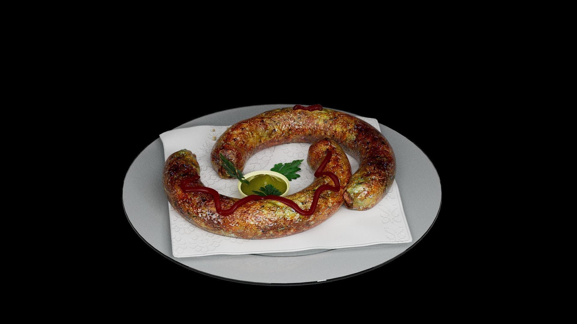 Baked sausage 3D model_13