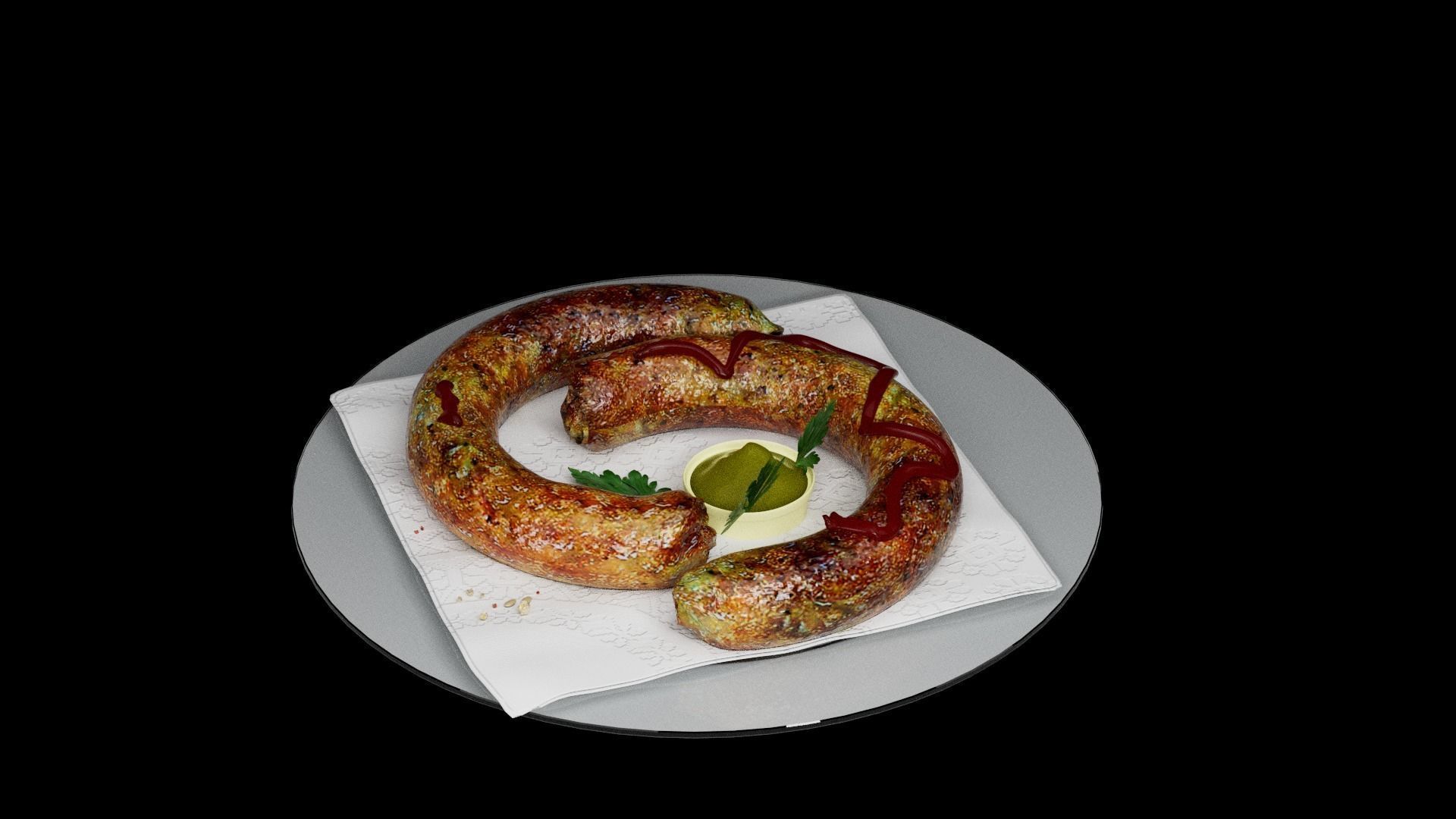 Baked sausage 3D model_18