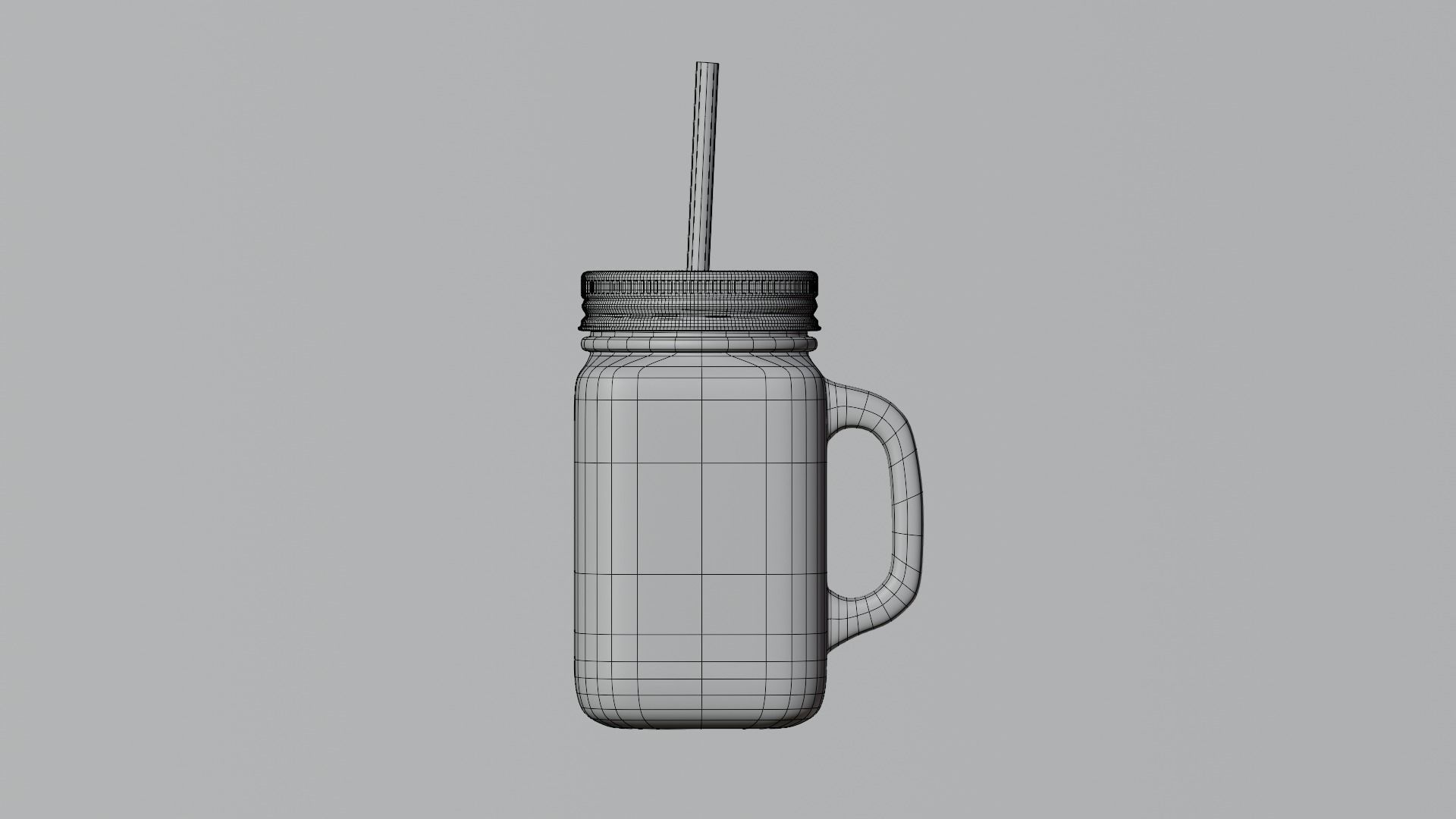 Mason Jar 3D model_6