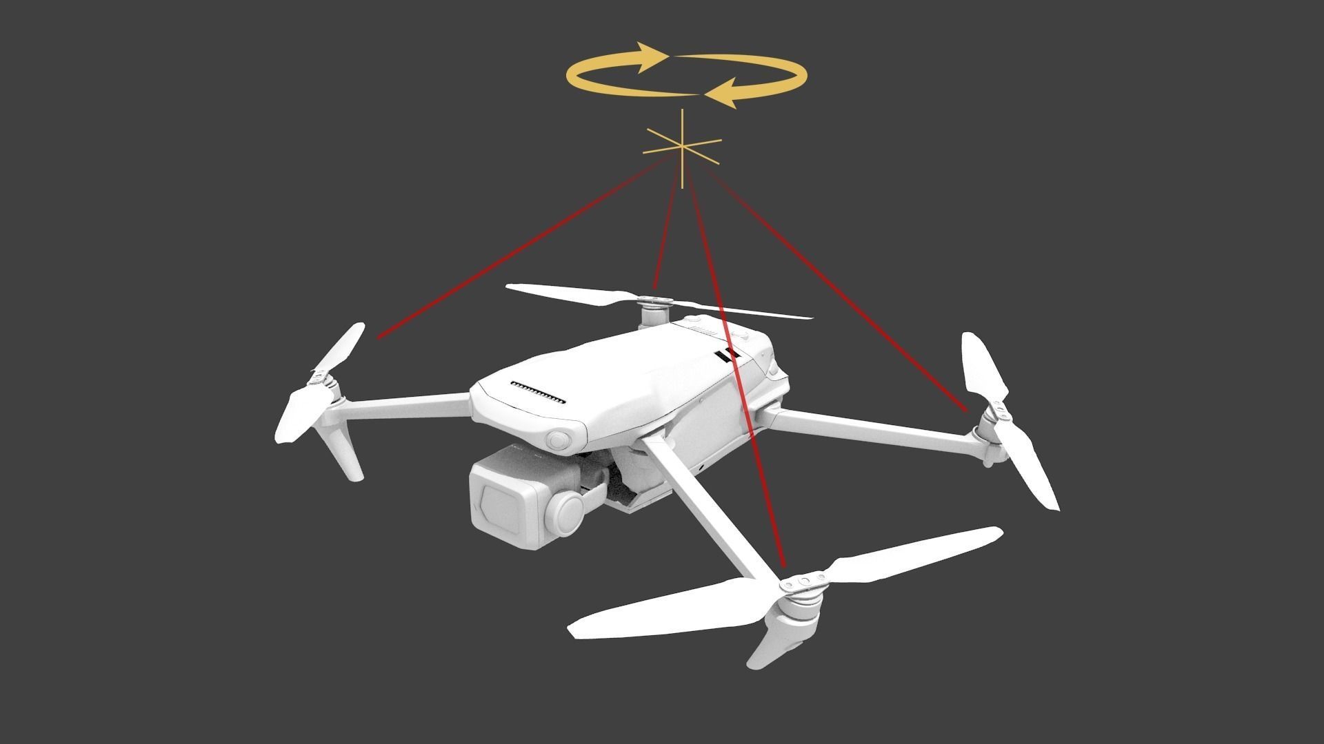 DJI Mavic 3 drone 3D model_13