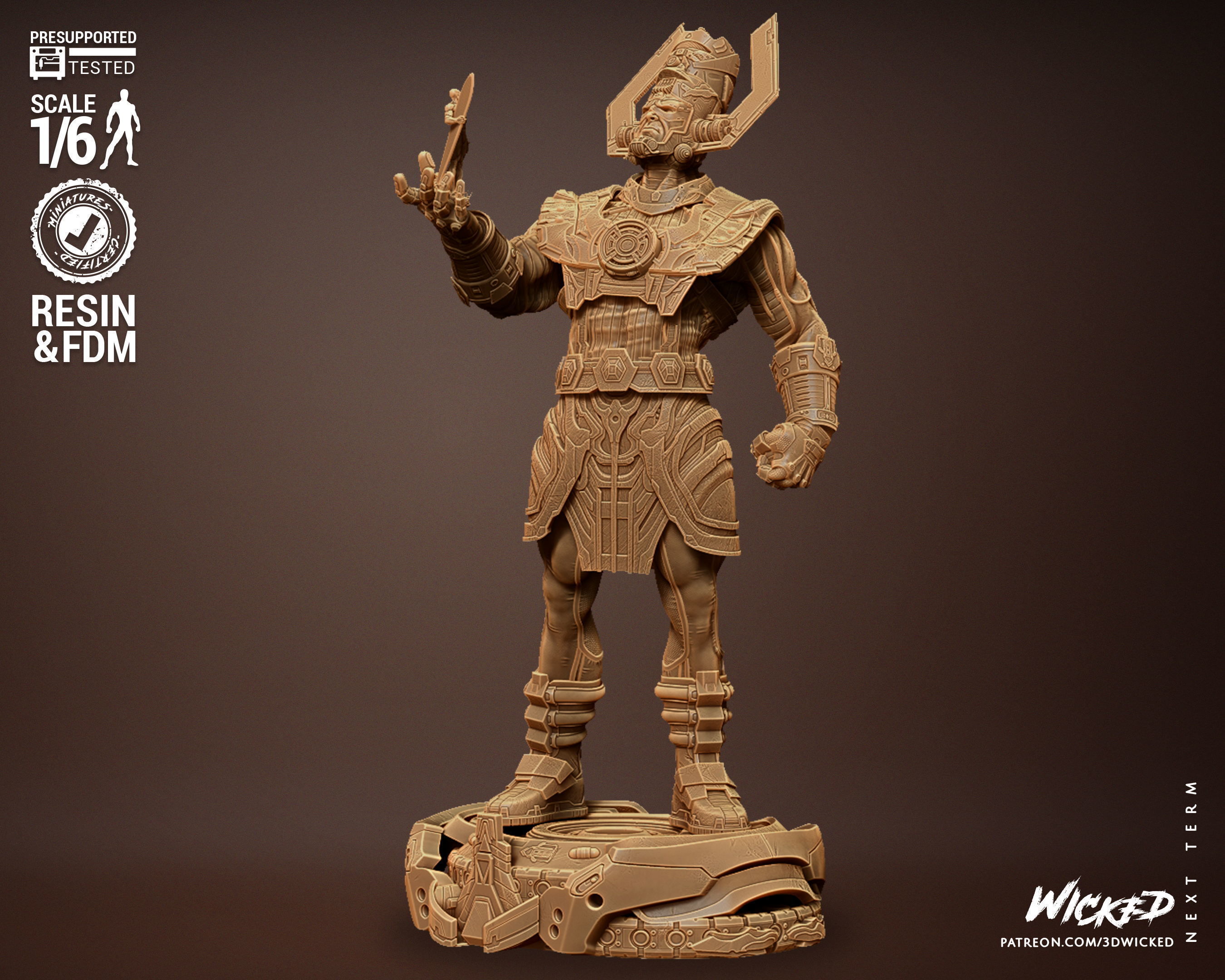 Wicked Marvel Galactus Sculpture Tested for 3D printing 3D print model_4