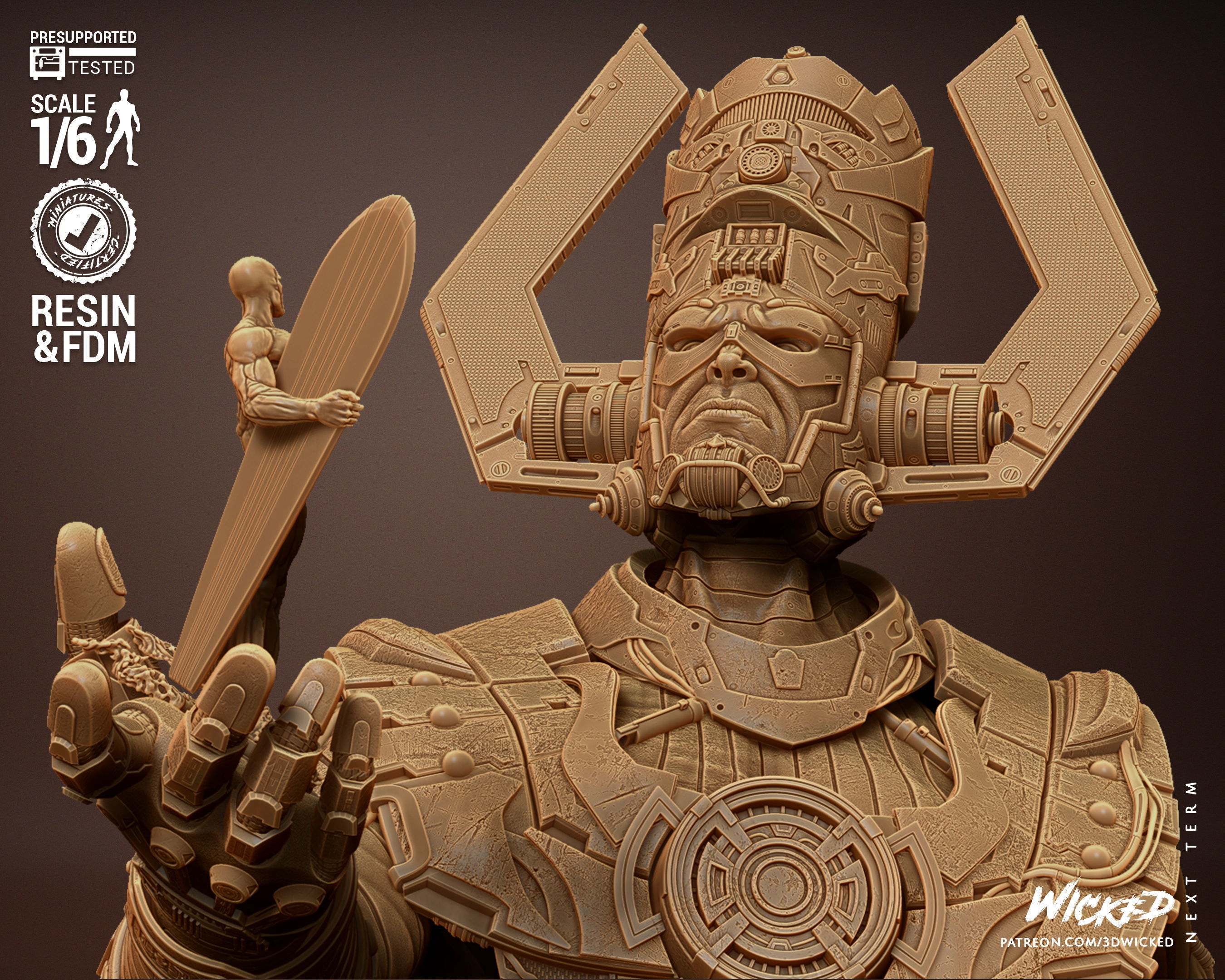 Wicked Marvel Galactus Sculpture Tested for 3D printing 3D print model_48