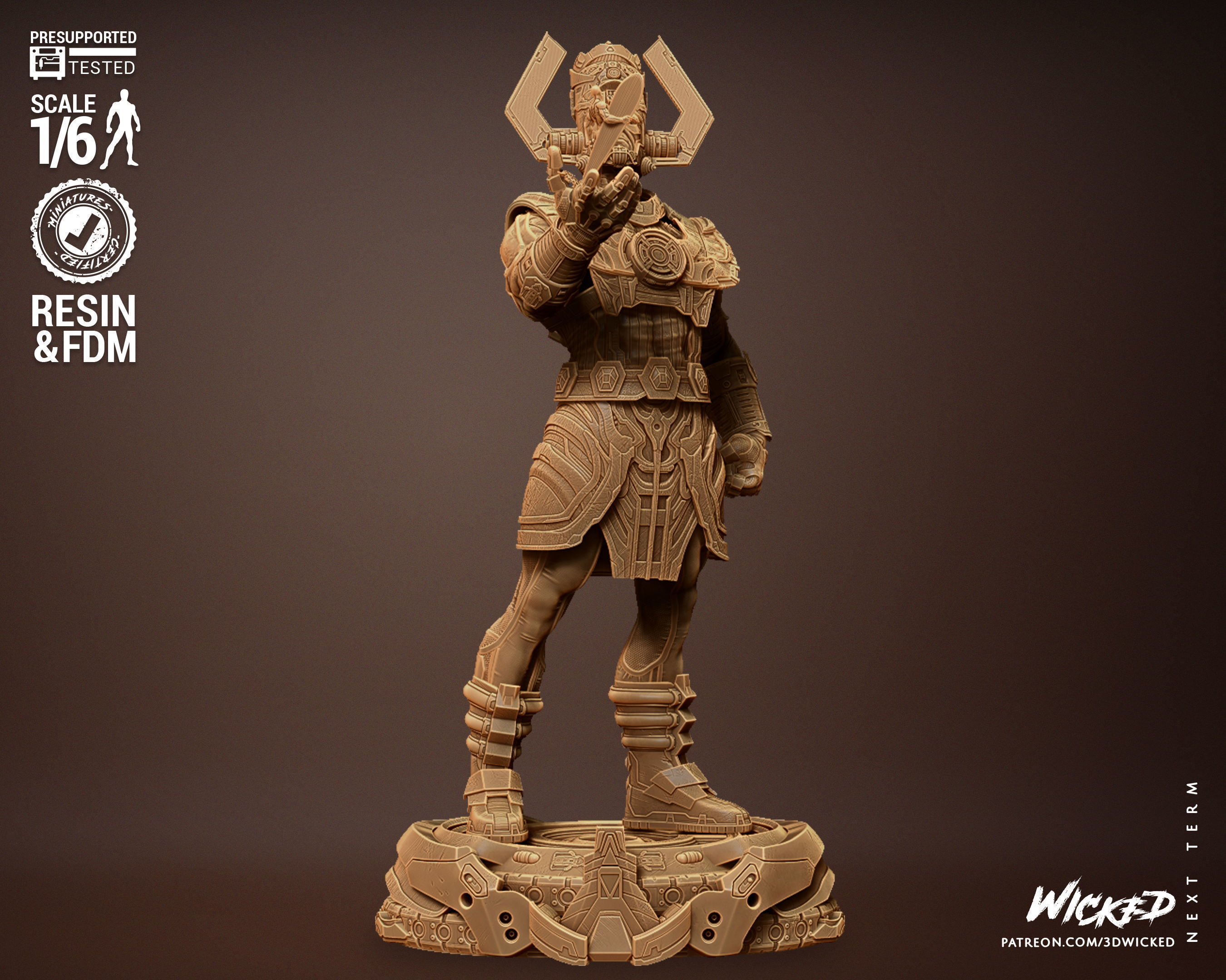 Wicked Marvel Galactus Sculpture Tested for 3D printing 3D print model_3