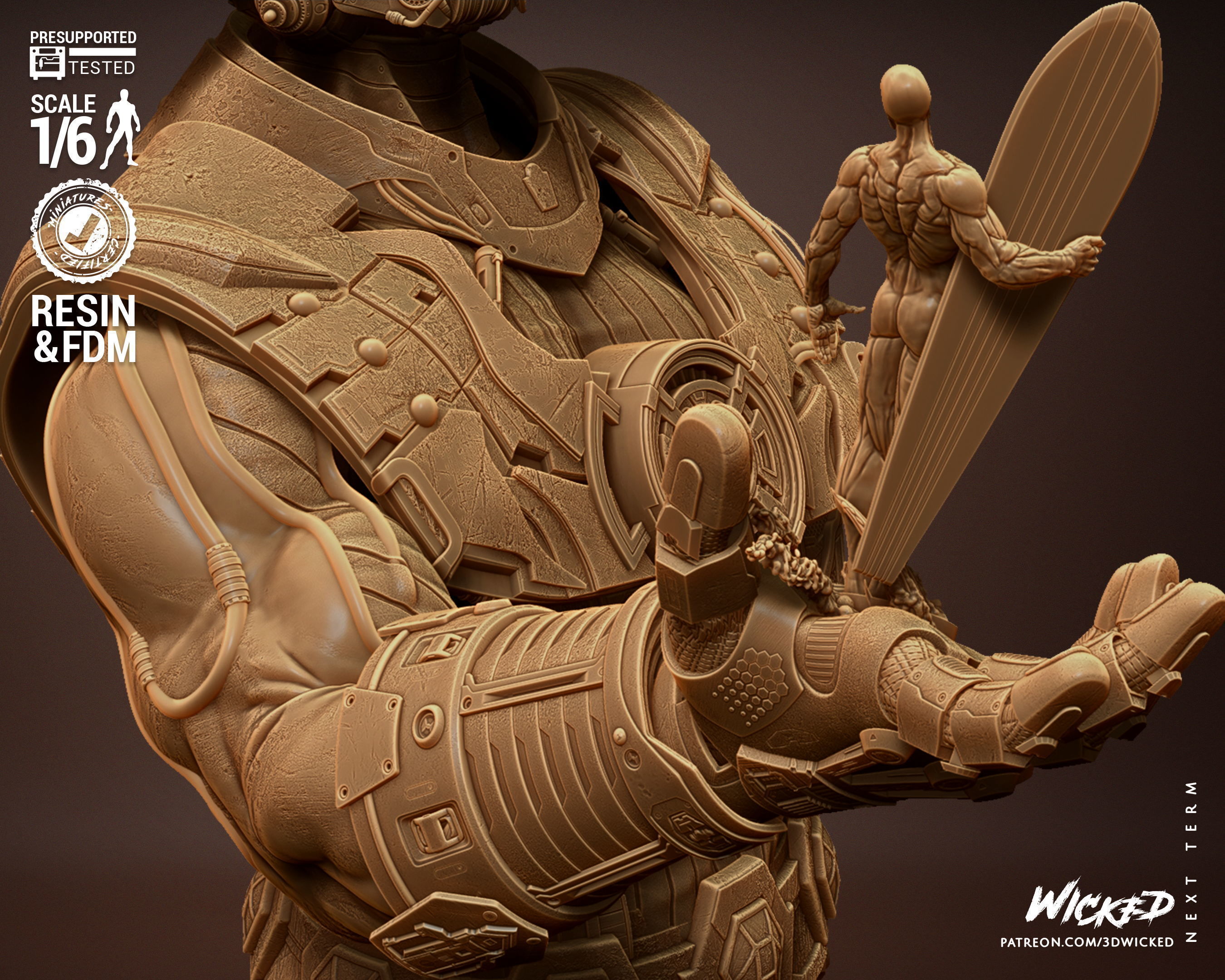 Wicked Marvel Galactus Sculpture Tested for 3D printing 3D print model_38