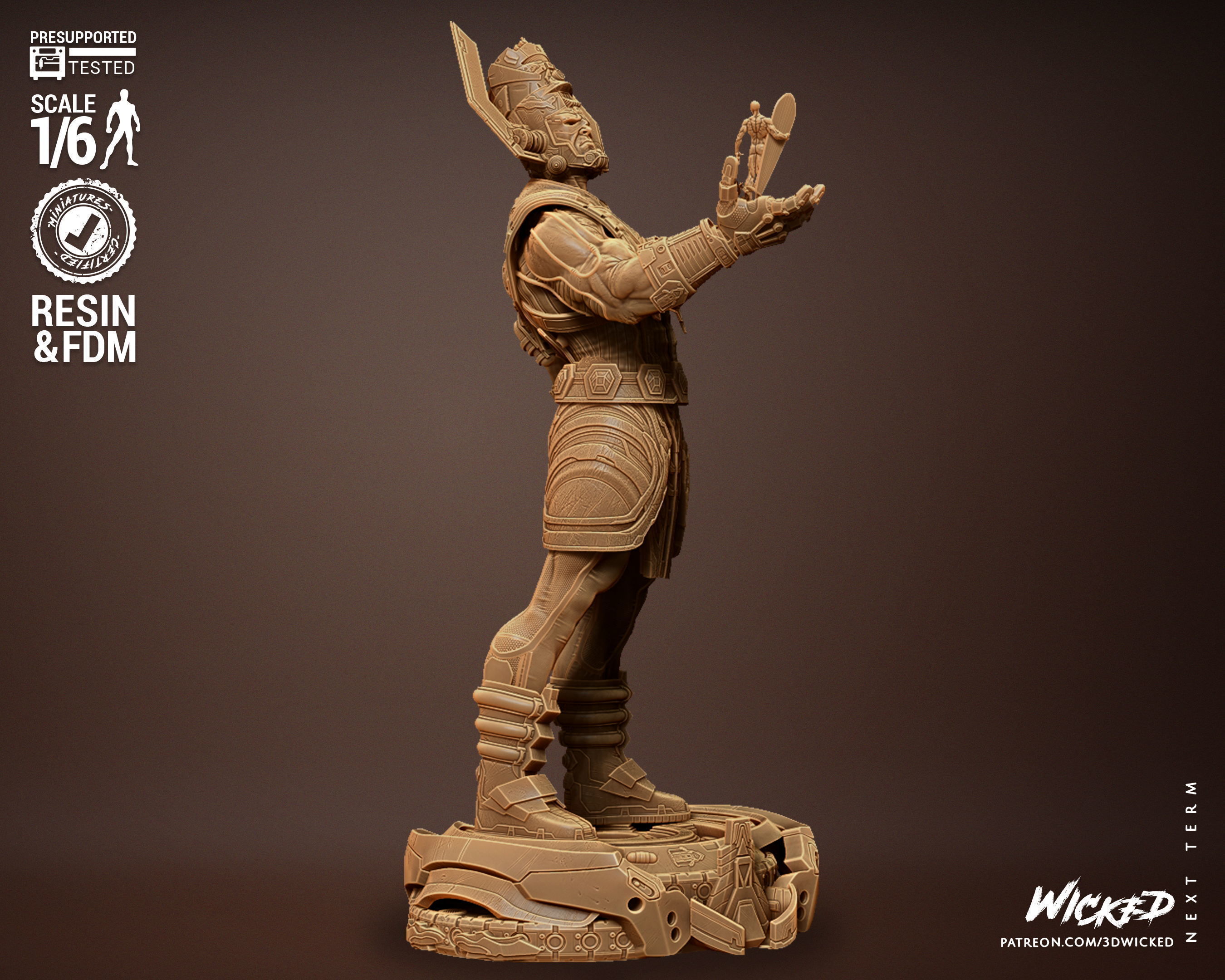 Wicked Marvel Galactus Sculpture Tested for 3D printing 3D print model_13