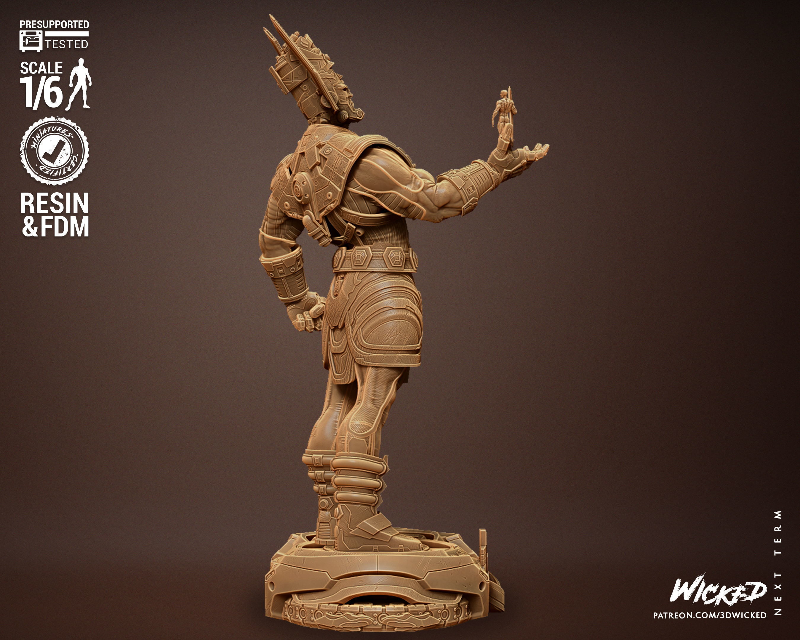 Wicked Marvel Galactus Sculpture Tested for 3D printing 3D print model_10