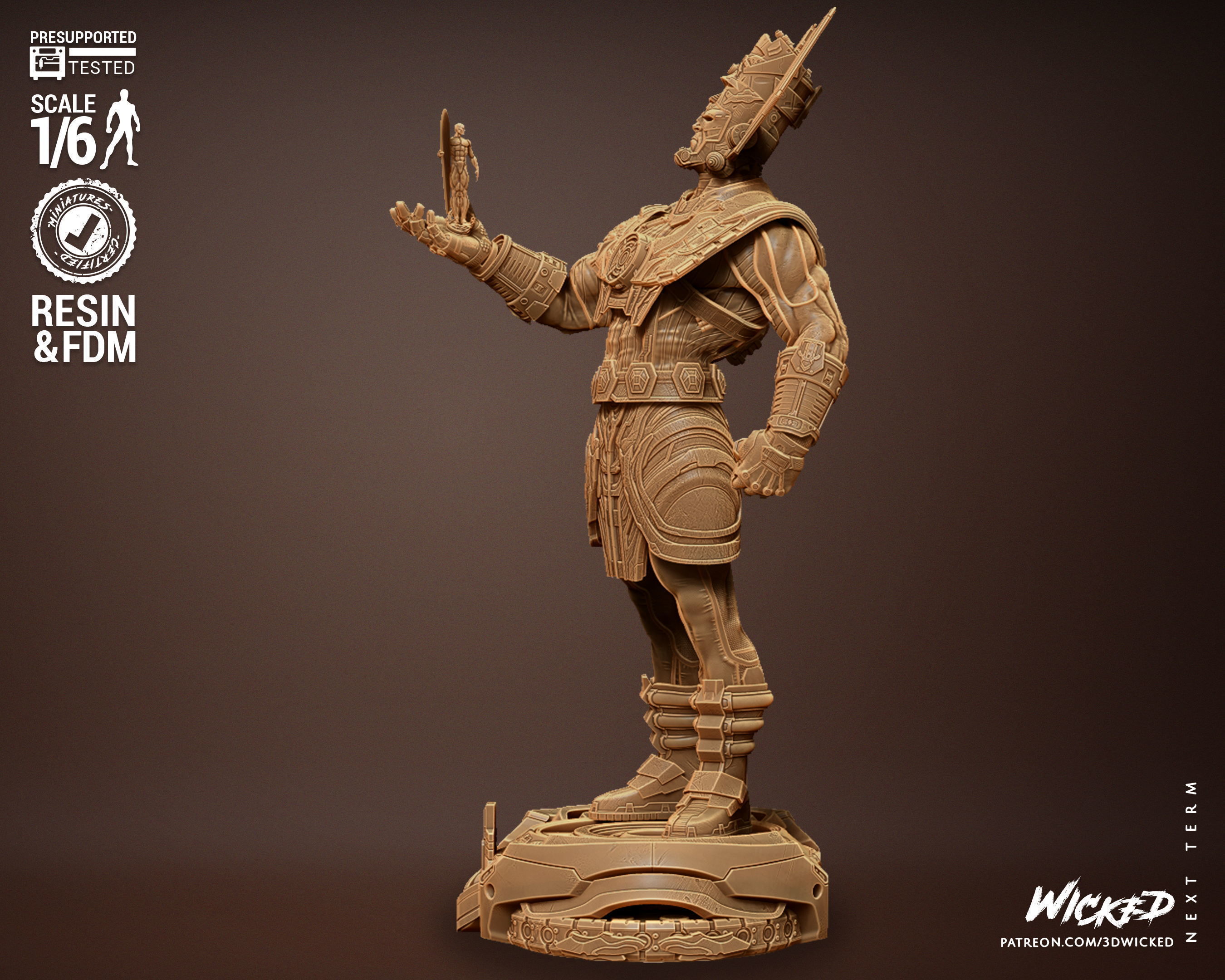 Wicked Marvel Galactus Sculpture Tested for 3D printing 3D print model_7