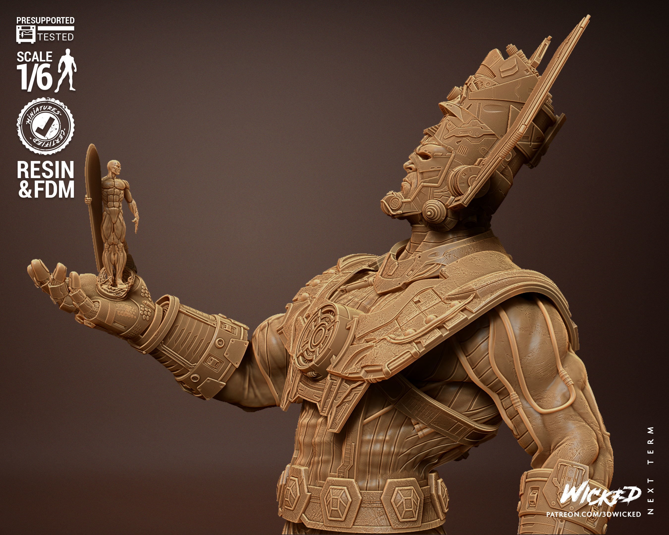 Wicked Marvel Galactus Sculpture Tested for 3D printing 3D print model_18