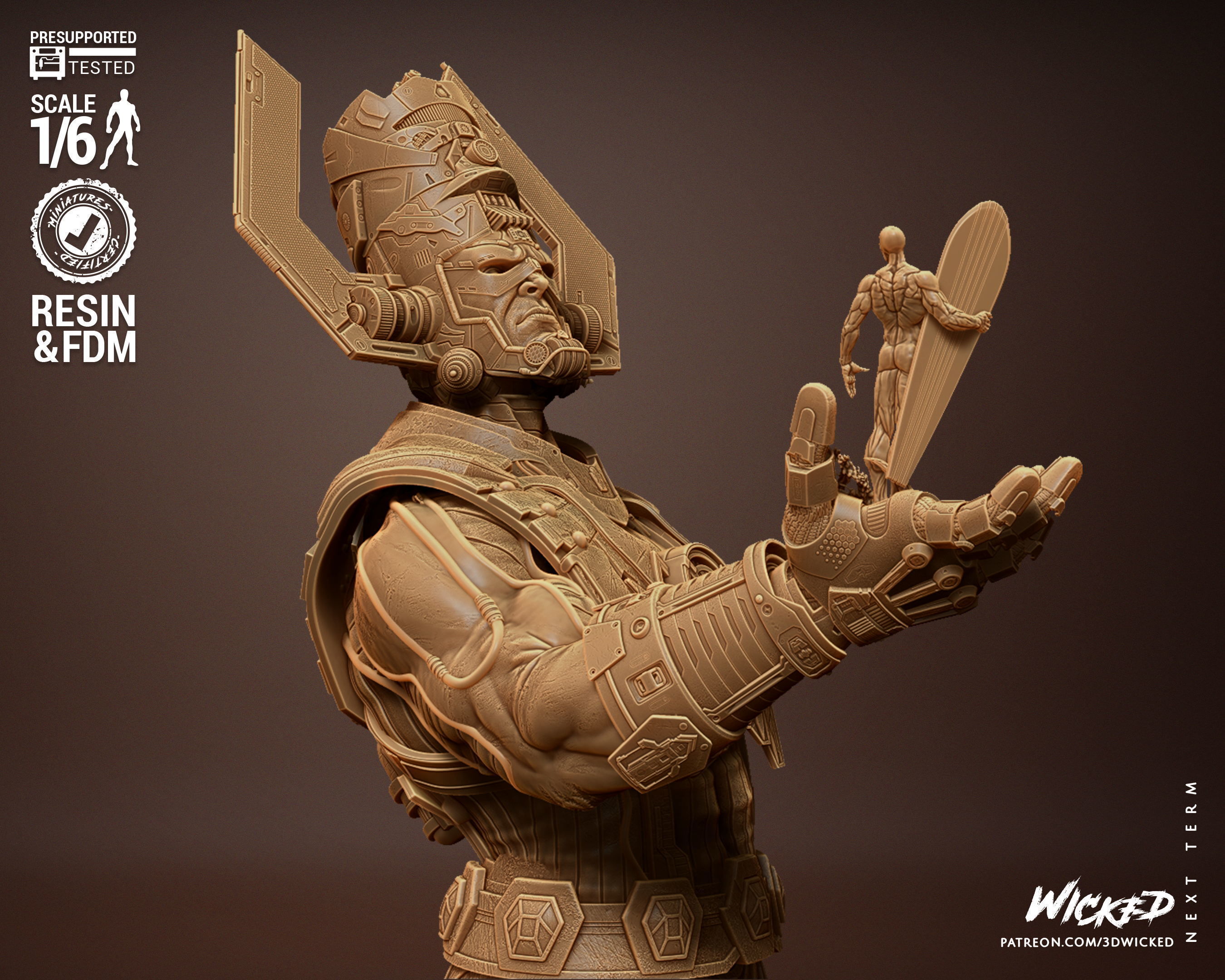 Wicked Marvel Galactus Sculpture Tested for 3D printing 3D print model_24