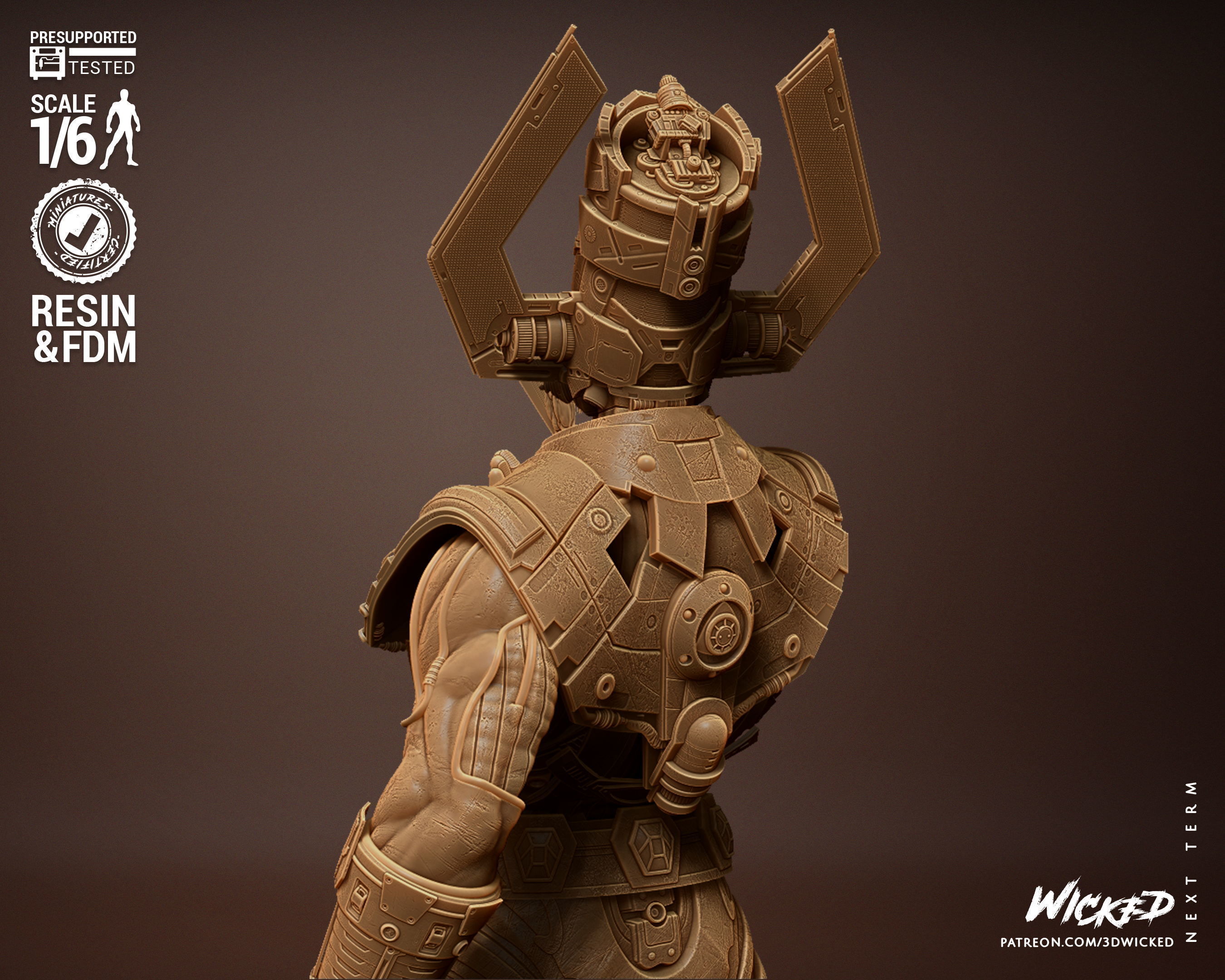 Wicked Marvel Galactus Sculpture Tested for 3D printing 3D print model_20