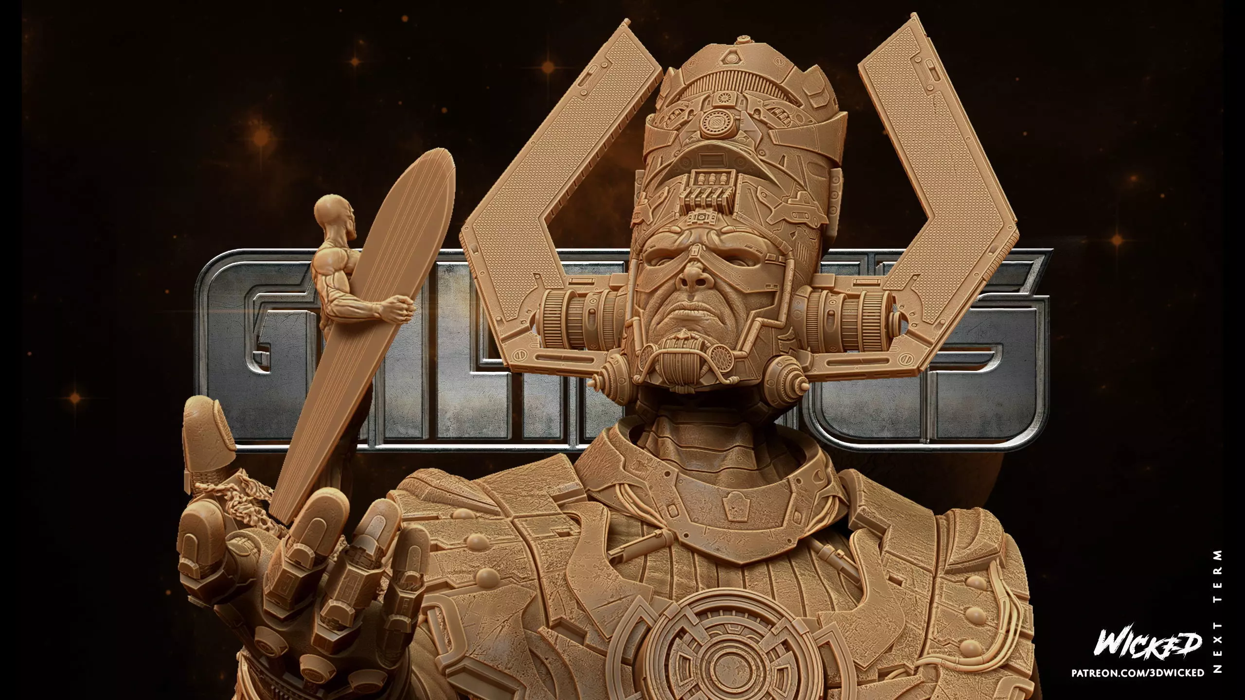 Wicked Marvel Galactus Sculpture Tested for 3D printing 3D print model_0