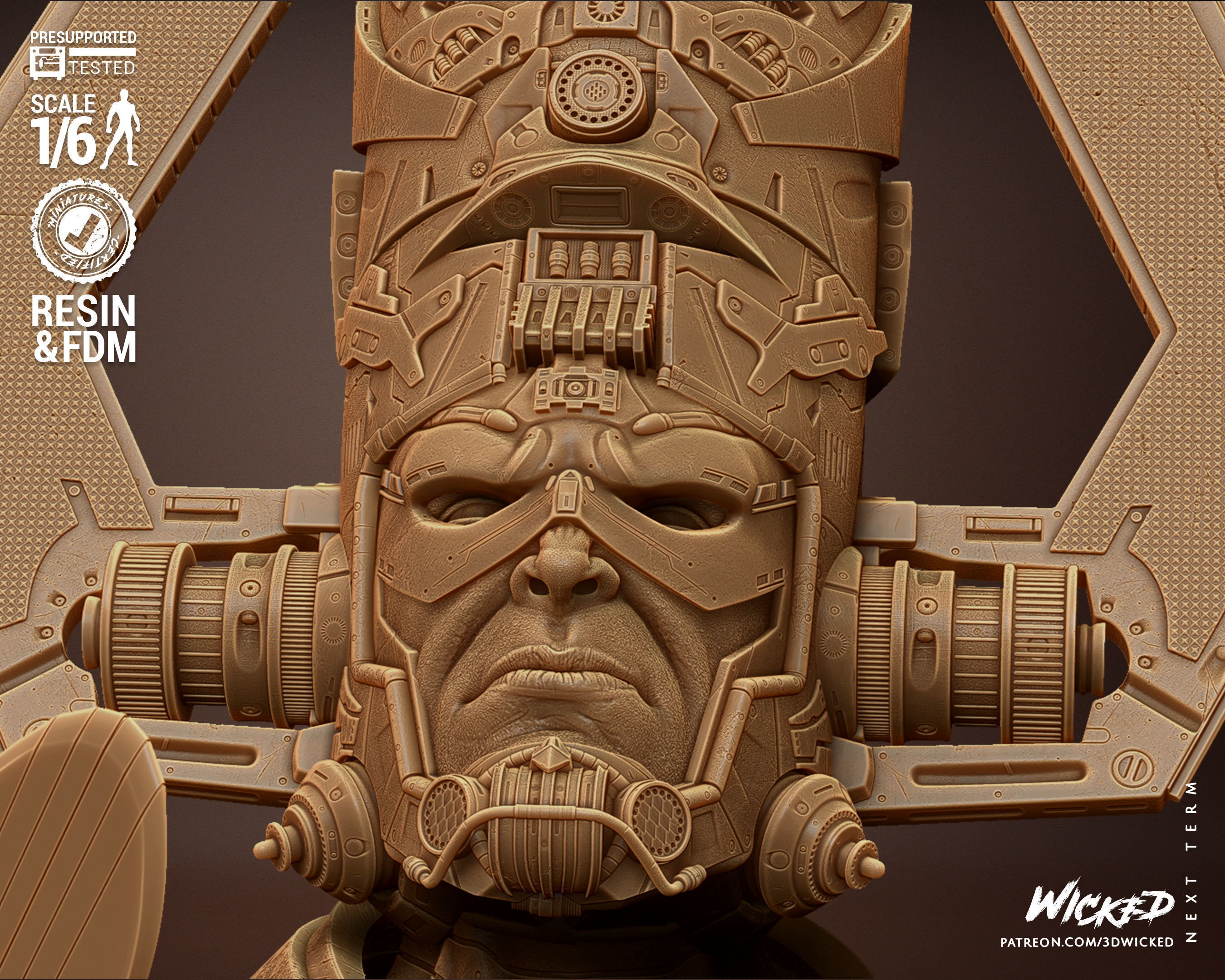 Wicked Marvel Galactus Sculpture Tested for 3D printing 3D print model_51