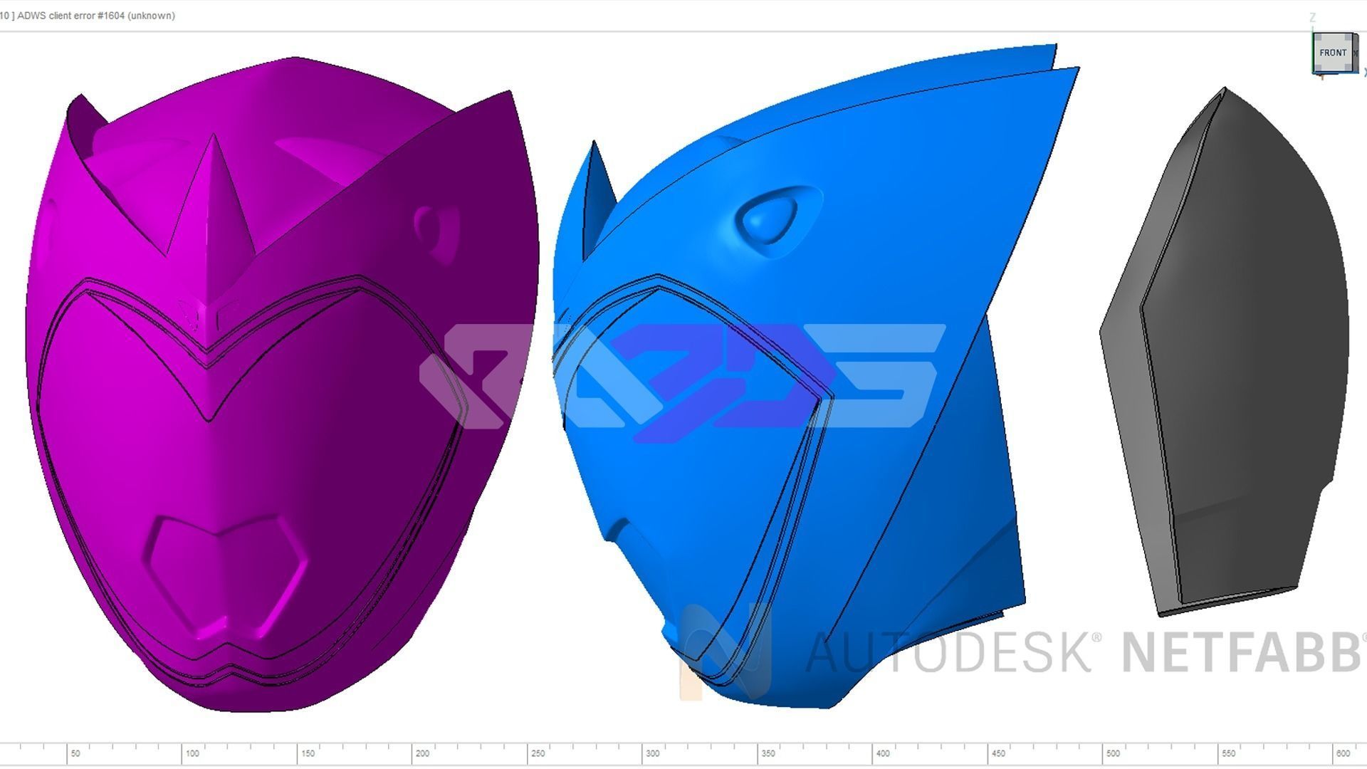 Sentai kyoryuger Pink helmet 3D print model_3