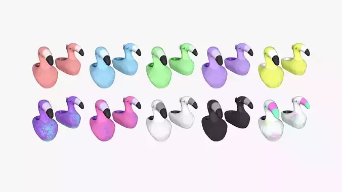 10 Slippers C Flamingo Collection - Costume Character Design 