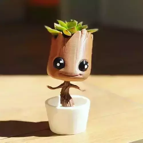 Groot Baby Cartoon Pot 3D Printed Model