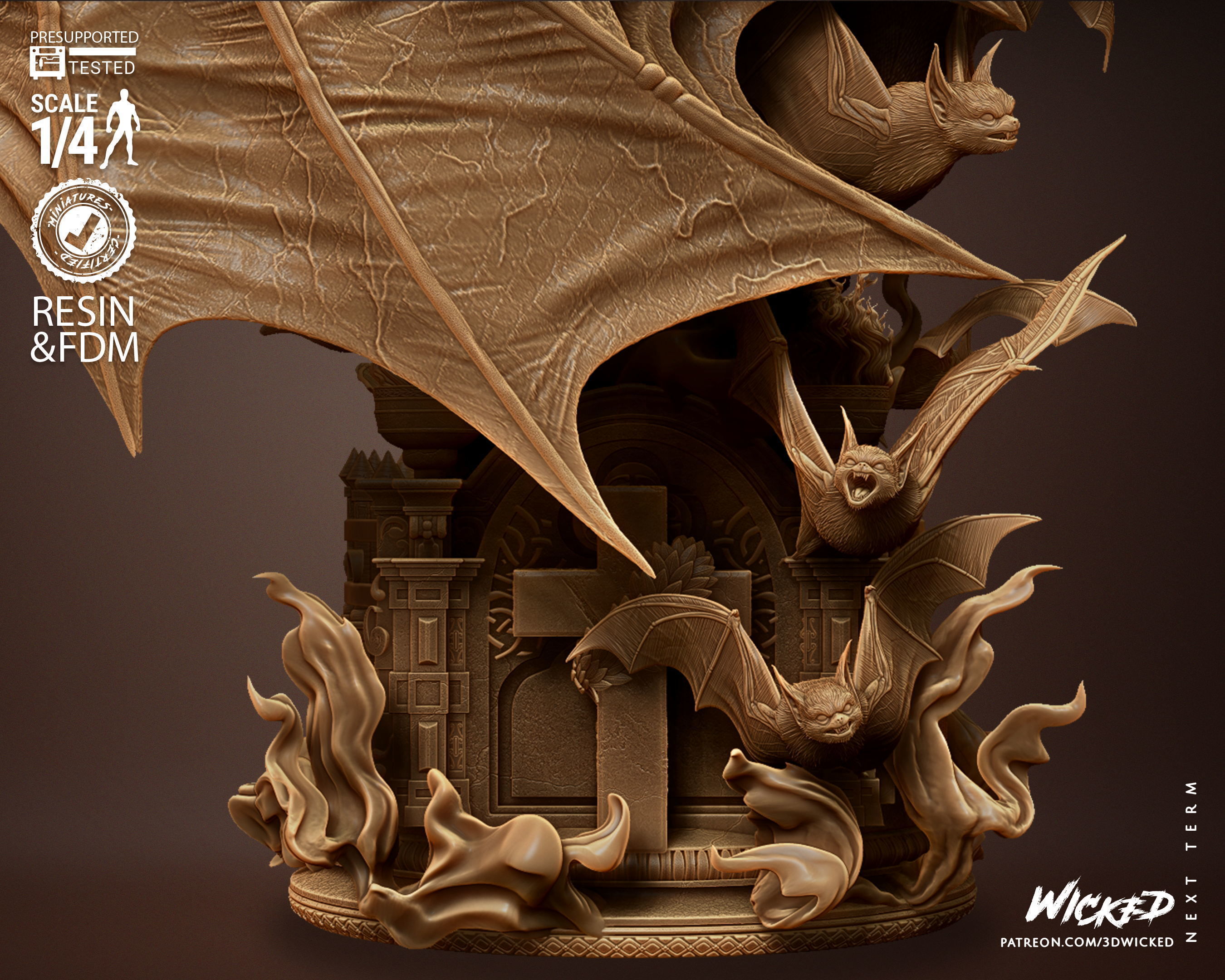 Wicked Marvel Morbius Bust Tested for 3D printing 3D print model_25