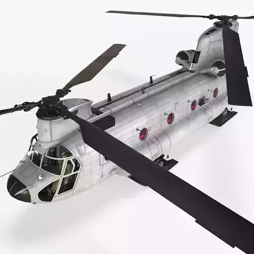  CH-47 Chinook Blank Livery Complex Animation