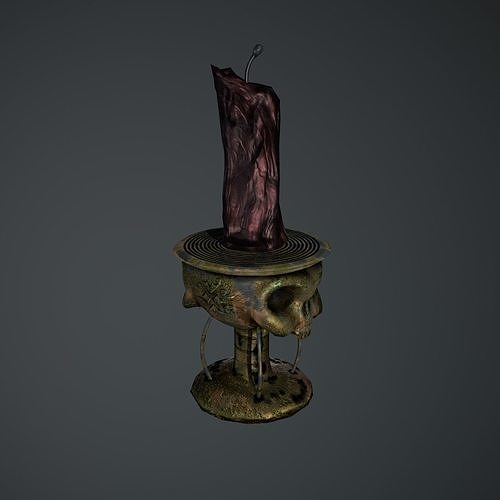 Skull Candelabra  Free low-poly 3D model