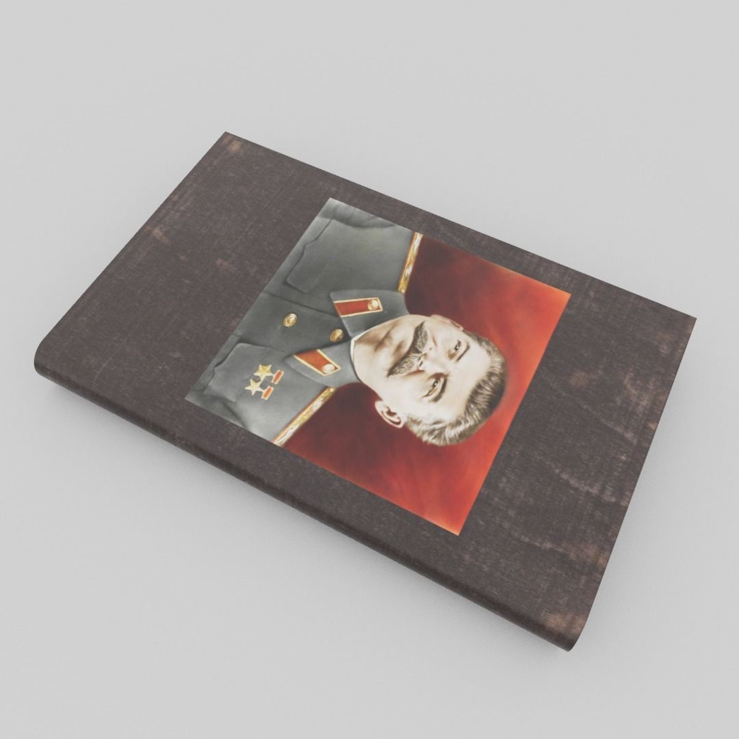 Joseph Stalin book Low-poly 3D model_8