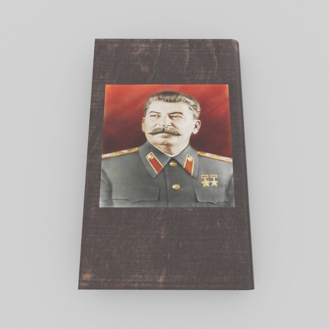 Joseph Stalin book Low-poly 3D model_2