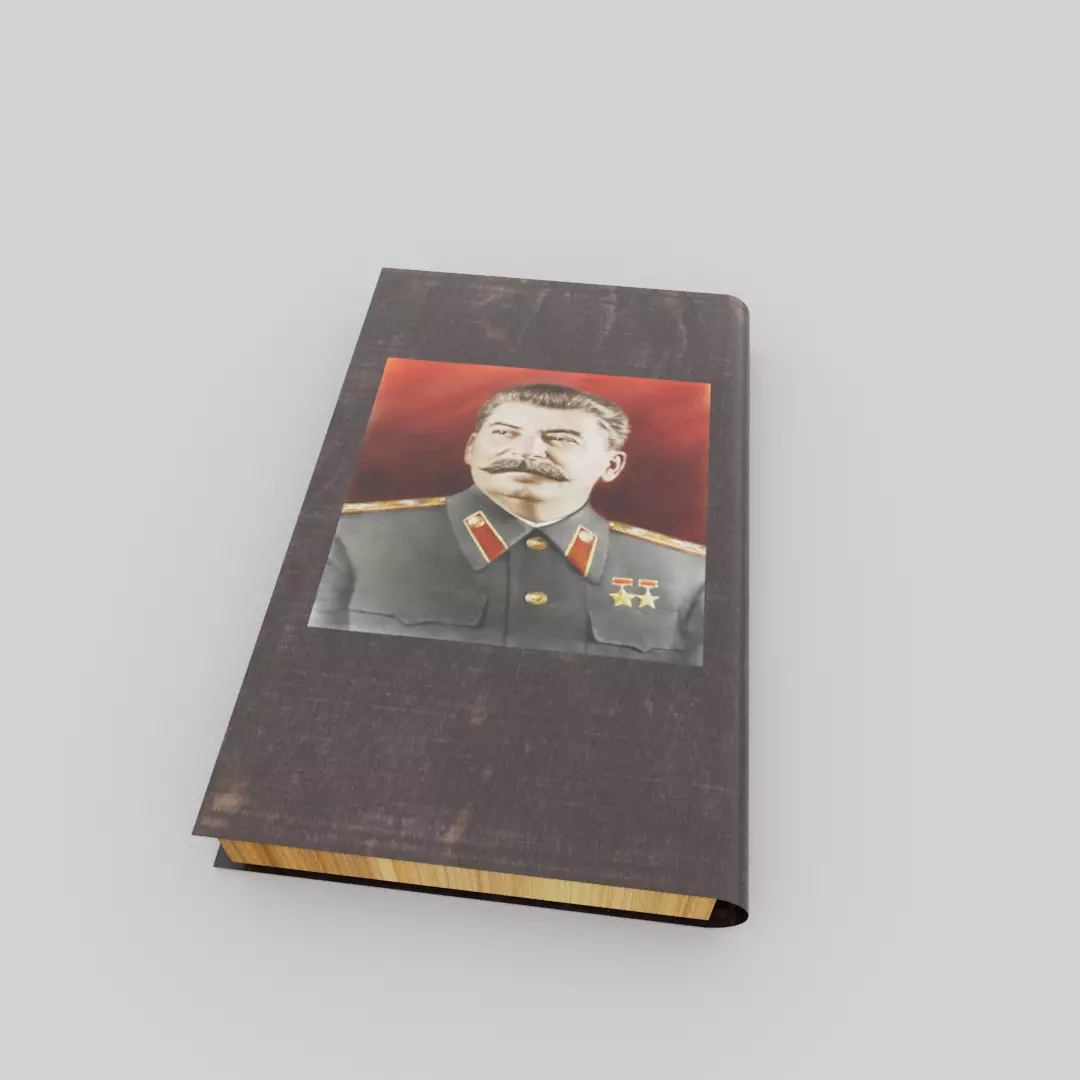 Joseph Stalin book Low-poly 3D model_0