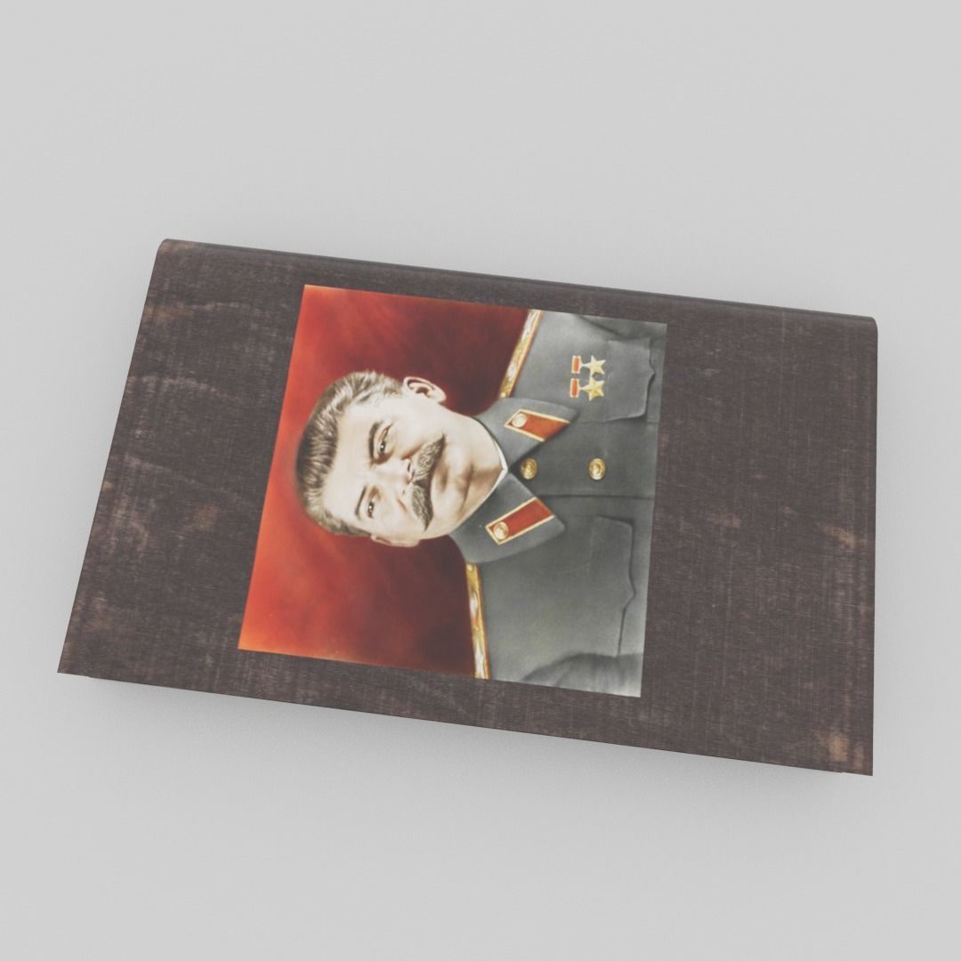 Joseph Stalin book Low-poly 3D model_11