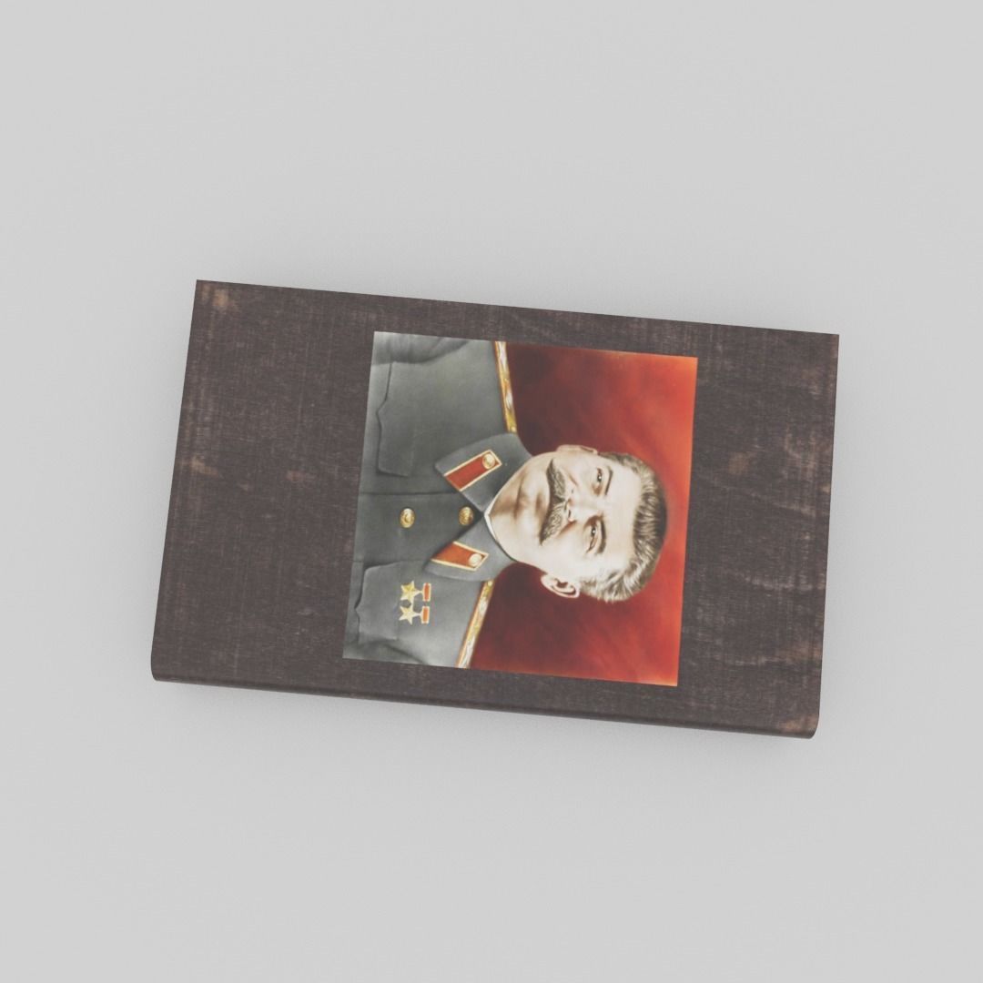 Joseph Stalin book Low-poly 3D model_4