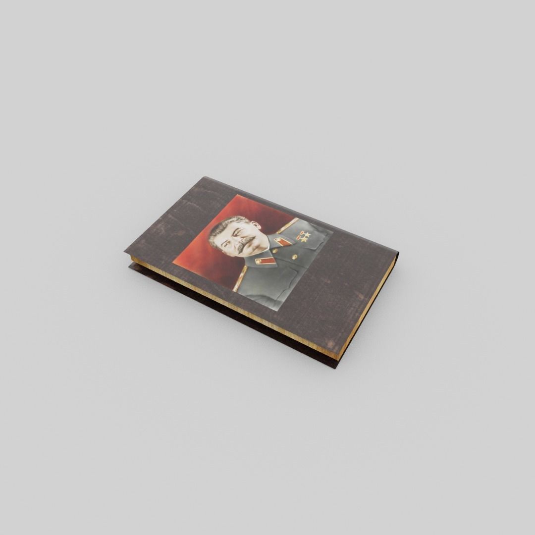 Joseph Stalin book Low-poly 3D model_6