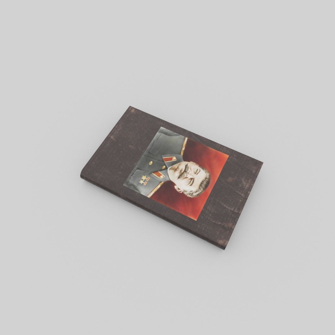 Joseph Stalin book Low-poly 3D model_7